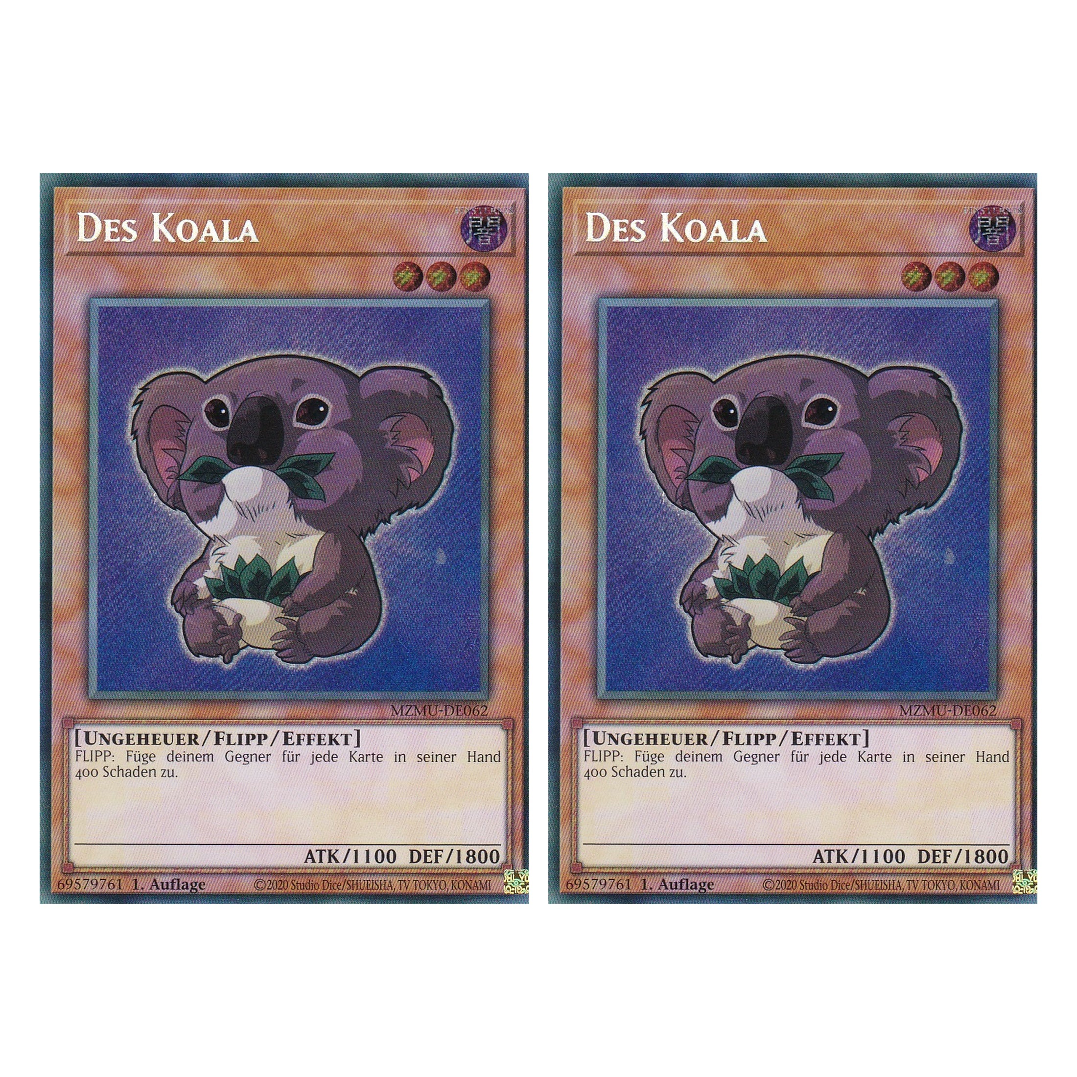 Des Koala - MZMU-DE062 - Secret Rare - Deutsch - 1. Auflage - Maze of Muertos - Duo Set (2 Stück) - Yu-Gi-Oh!