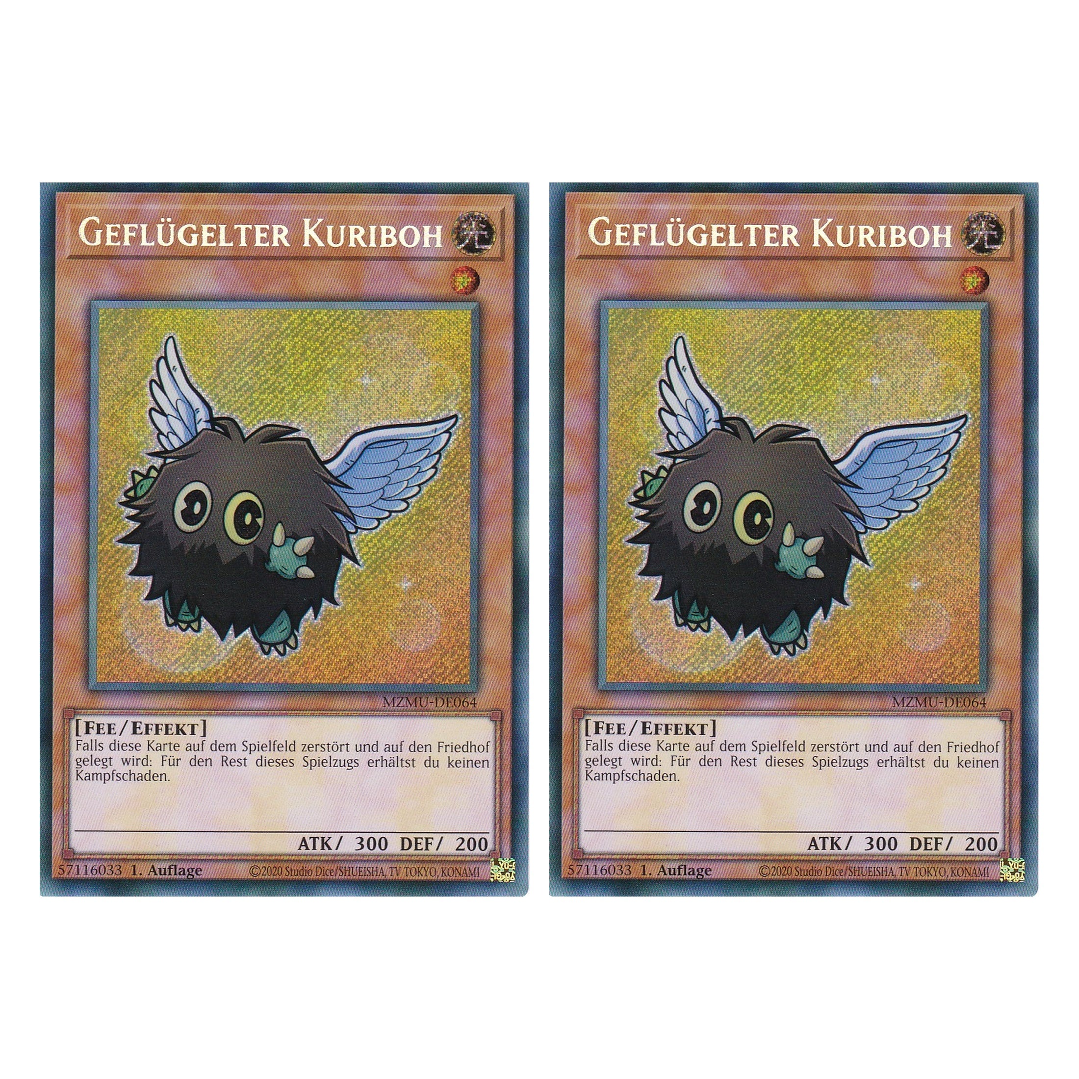 Geflügelter Kuriboh - MZMU-DE064 - Secret Rare - Deutsch - 1. Auflage - Maze of Muertos - Duo Set (2 Stück) - Yu-Gi-Oh!