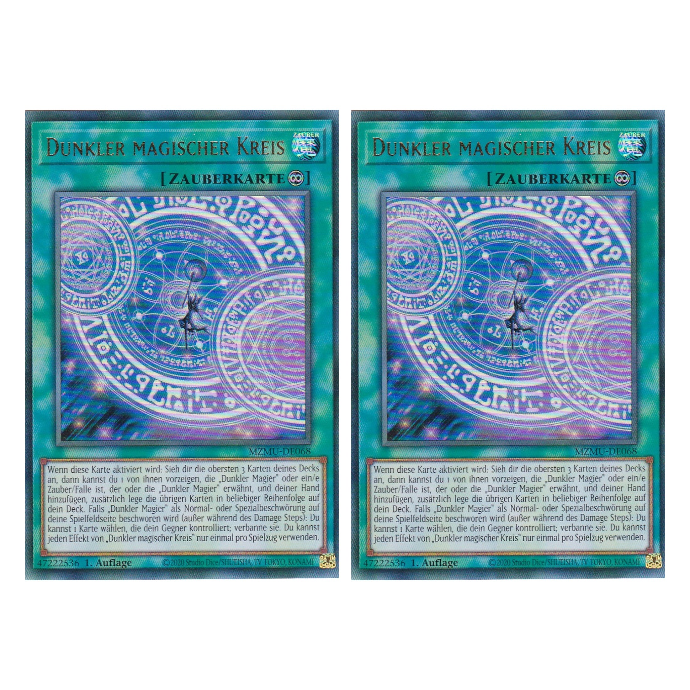 Dunkler Magischer Kreis - MZMU-DE068 - Ultra Rare - Deutsch - 1. Auflage - Maze of Muertos - Duo Set (2 Stück) - Yu-Gi-Oh!