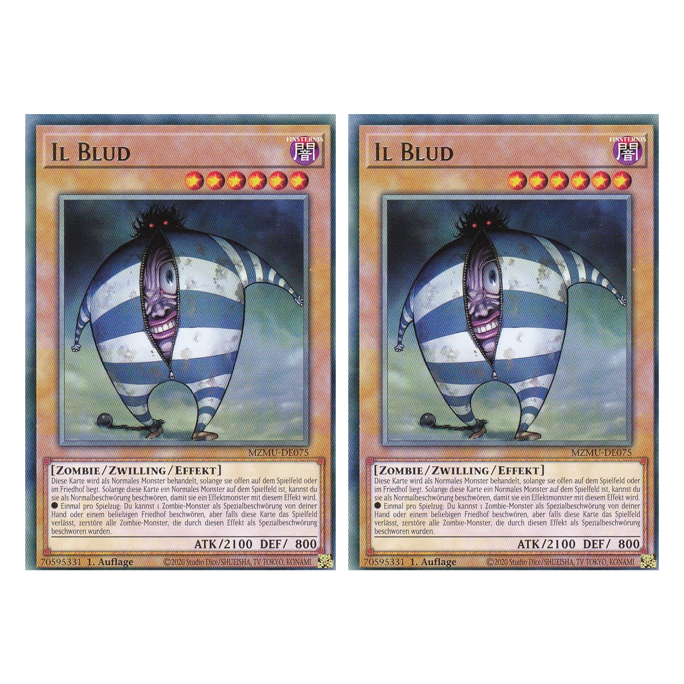 Il Blud - MZMU-DE075 - Rare - Deutsch - 1. Auflage - Maze of Muertos - Duo Set (2 Stück) - Yu-Gi-Oh!