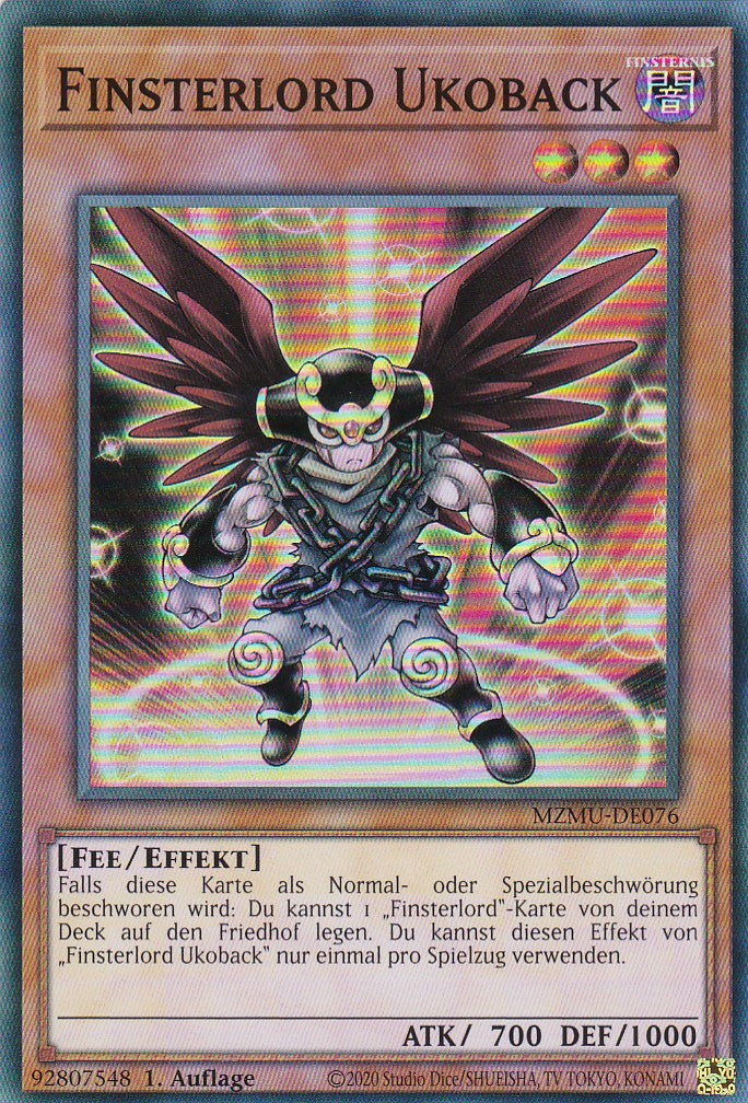 Finsterlord Ukoback - MZMU-DE076 - Super Rare - Deutsch - 1. Auflage - Maze of Muertos - Yu-Gi-Oh!