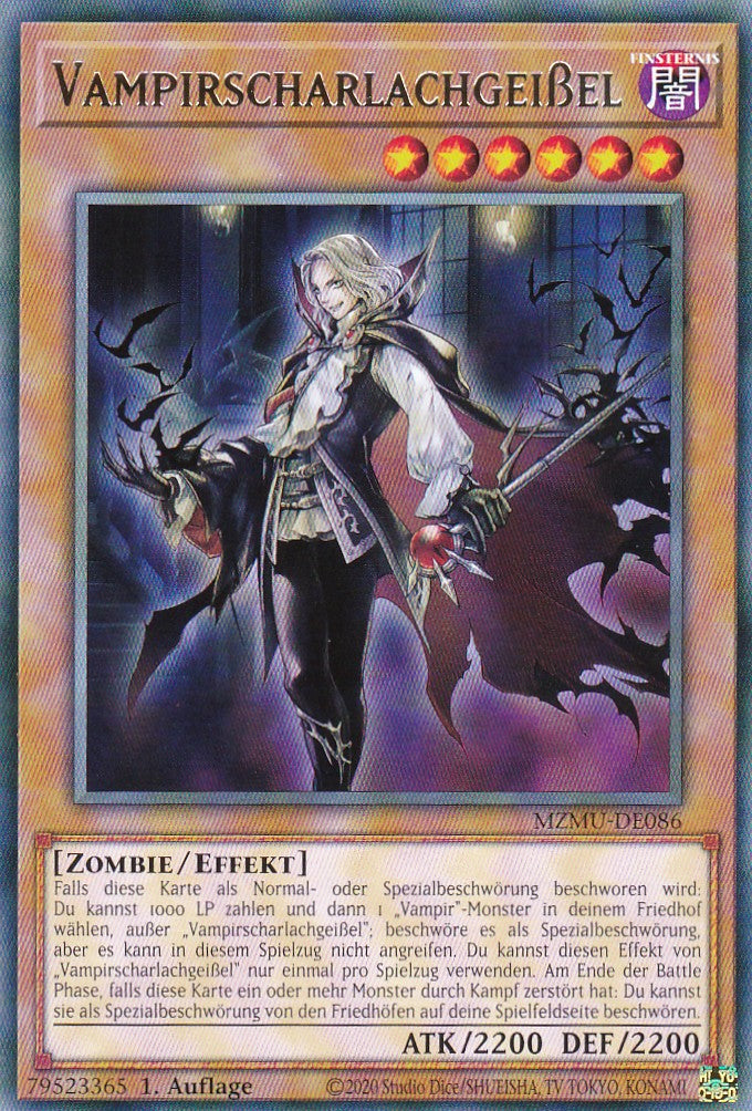 Vampirscharlachgeißel - MZMU-DE086 - Rare - Deutsch - 1. Auflage - Maze of Muertos - Yu-Gi-Oh!