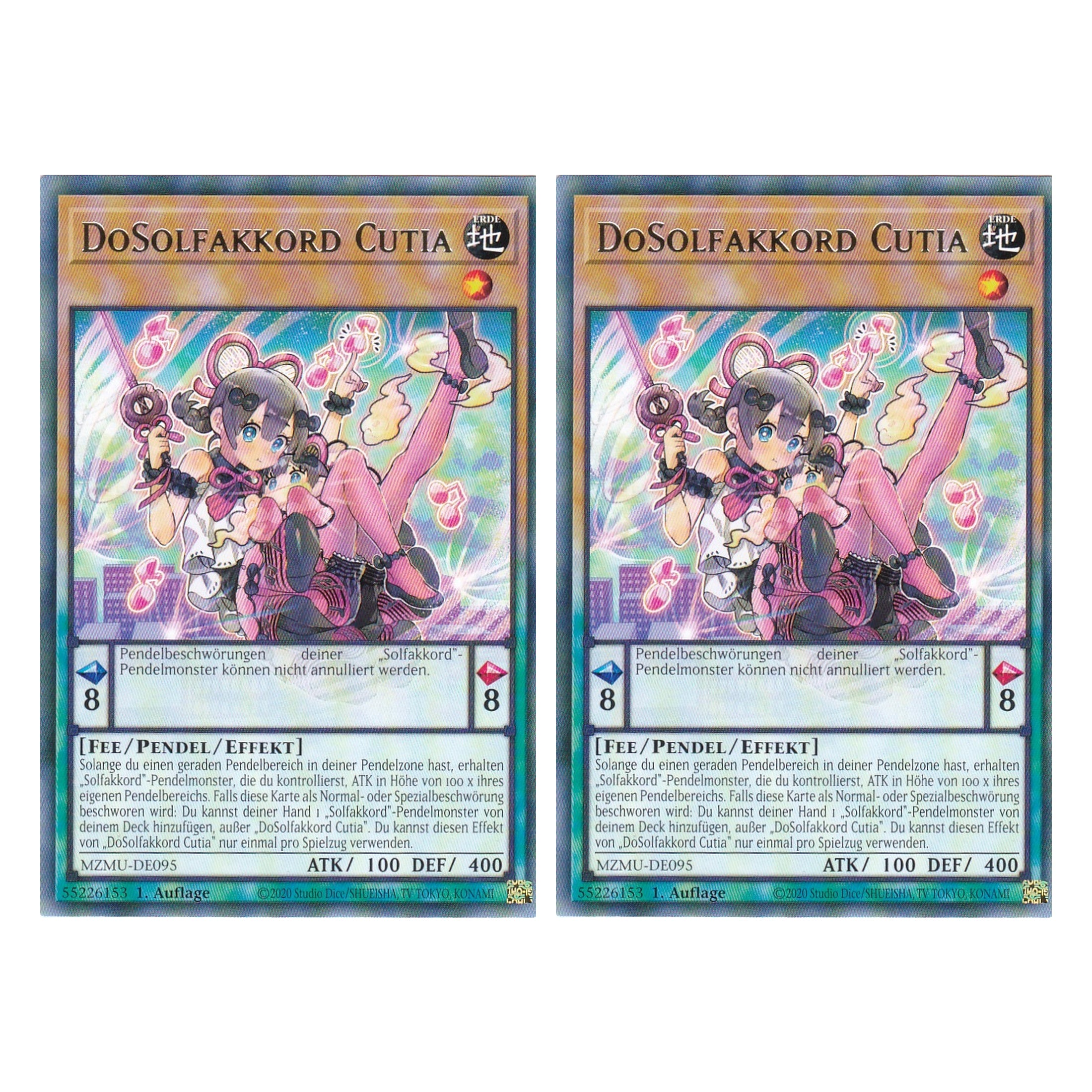 DoSalfakkord Cutia - MZMU-DE095 - Rare - Deutsch - 1. Auflage - Maze of Muertos - Duo Set (2 Stück) - Yu-Gi-Oh!