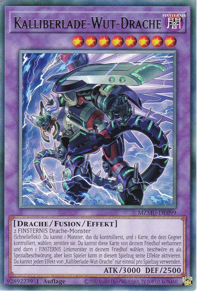Kalliberlade-Wutdrache - MZMU-DE099 - Rare - Deutsch - 1. Auflage - Maze of Muertos - Yu-Gi-Oh!