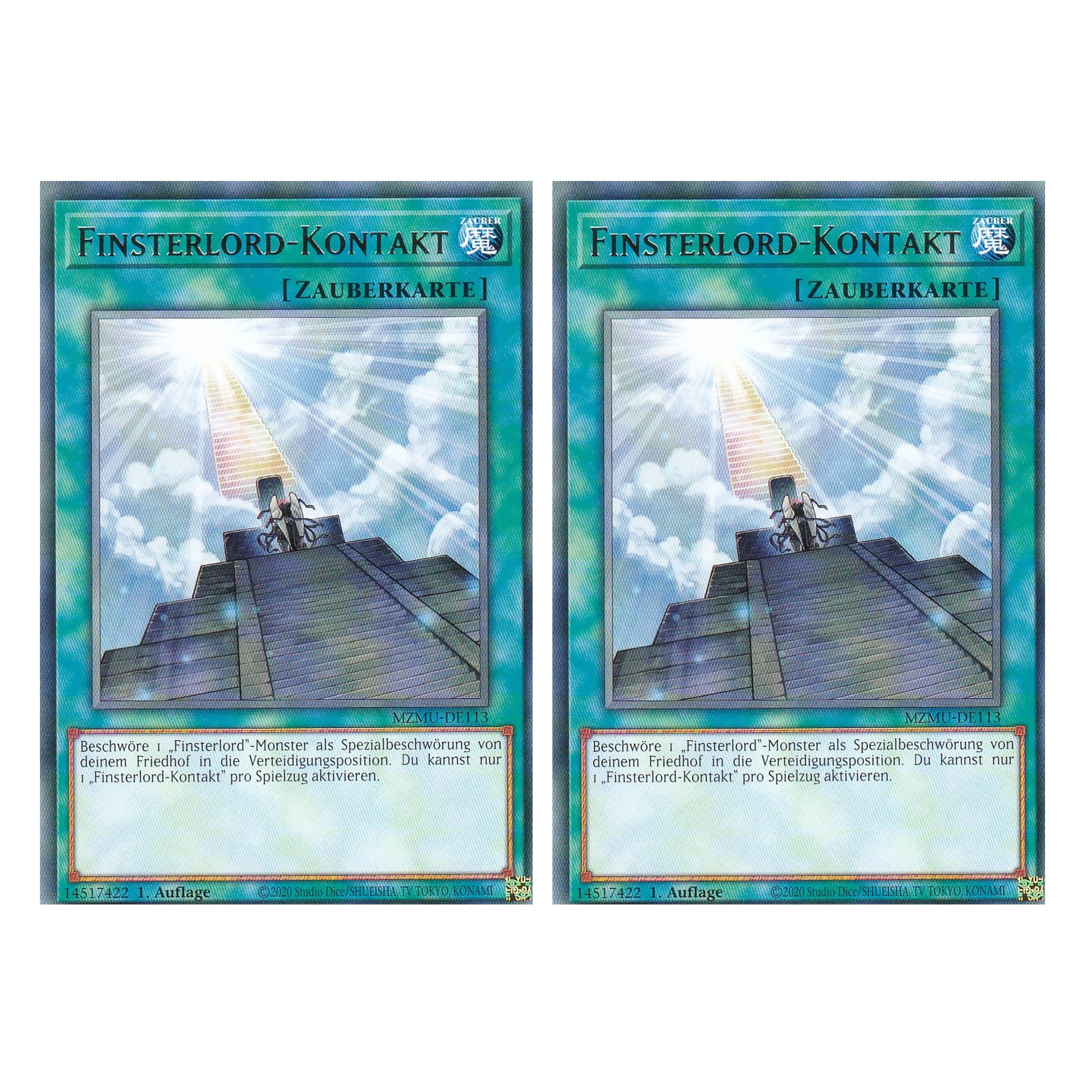 Finsterlord-Kontakt - MZMU-DE113 - Rare - Deutsch - 1. Auflage - Maze of Muertos - Duo Set (2 Stück) - Yu-Gi-Oh!