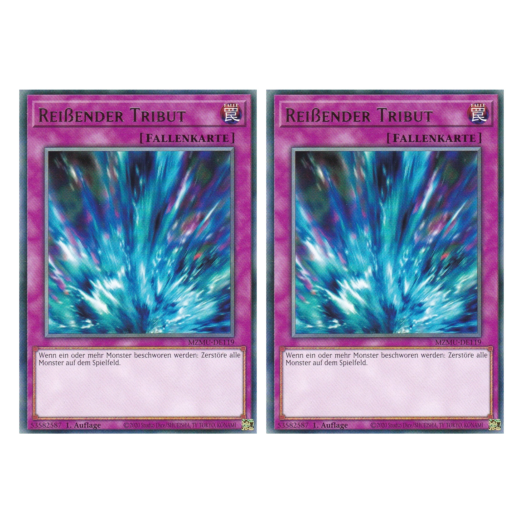 Reißender Tribut - MZMU-DE119 - Rare - Deutsch - 1. Auflage - Maze of Muertos - Duo Set (2 Stück) - Yu-Gi-Oh!
