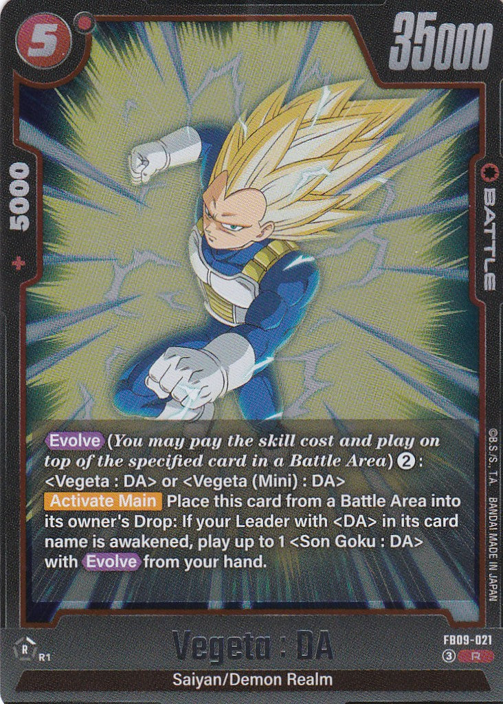 Vegeta : DA - 21 - Rare - Englisch - Dual Evolution - Dragon Ball Fusion World