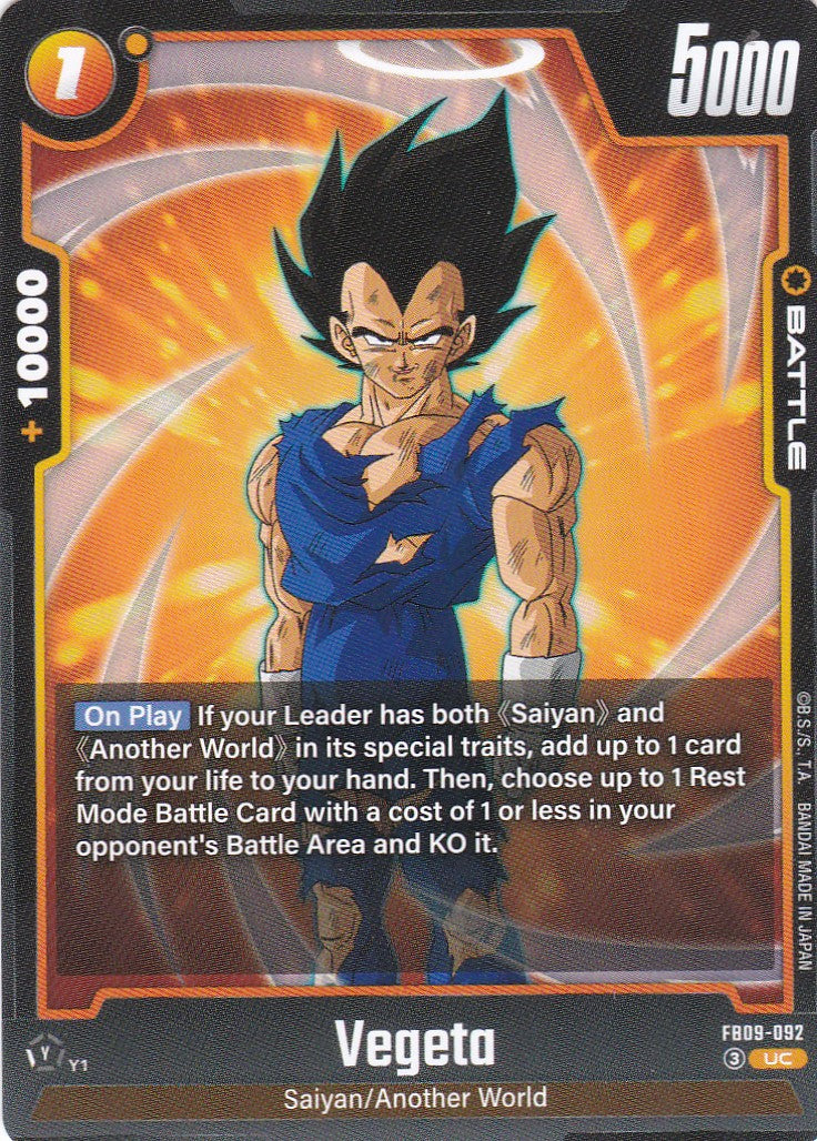 Vegeta - 92 - Uncommon - Englisch - Dual Evolution - Dragon Ball Fusion World