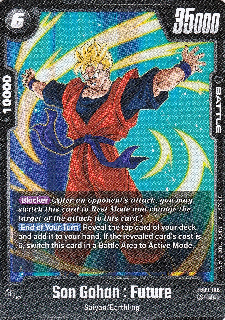 Son Gohan : Future - 106 - Uncommon - Englisch - Dual Evolution - Dragon Ball Fusion World