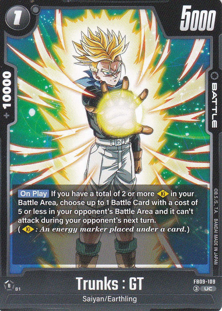 Trunks : GT - 109 - Uncommon - Englisch - Dual Evolution - Dragon Ball Fusion World