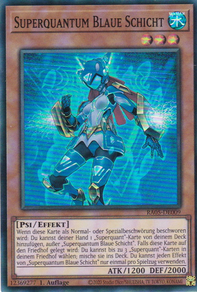 Superquantum Blaue Schicht - RA05-DE009 - Super Rare - Deutsch - Rarity Collection 5 - Yugioh