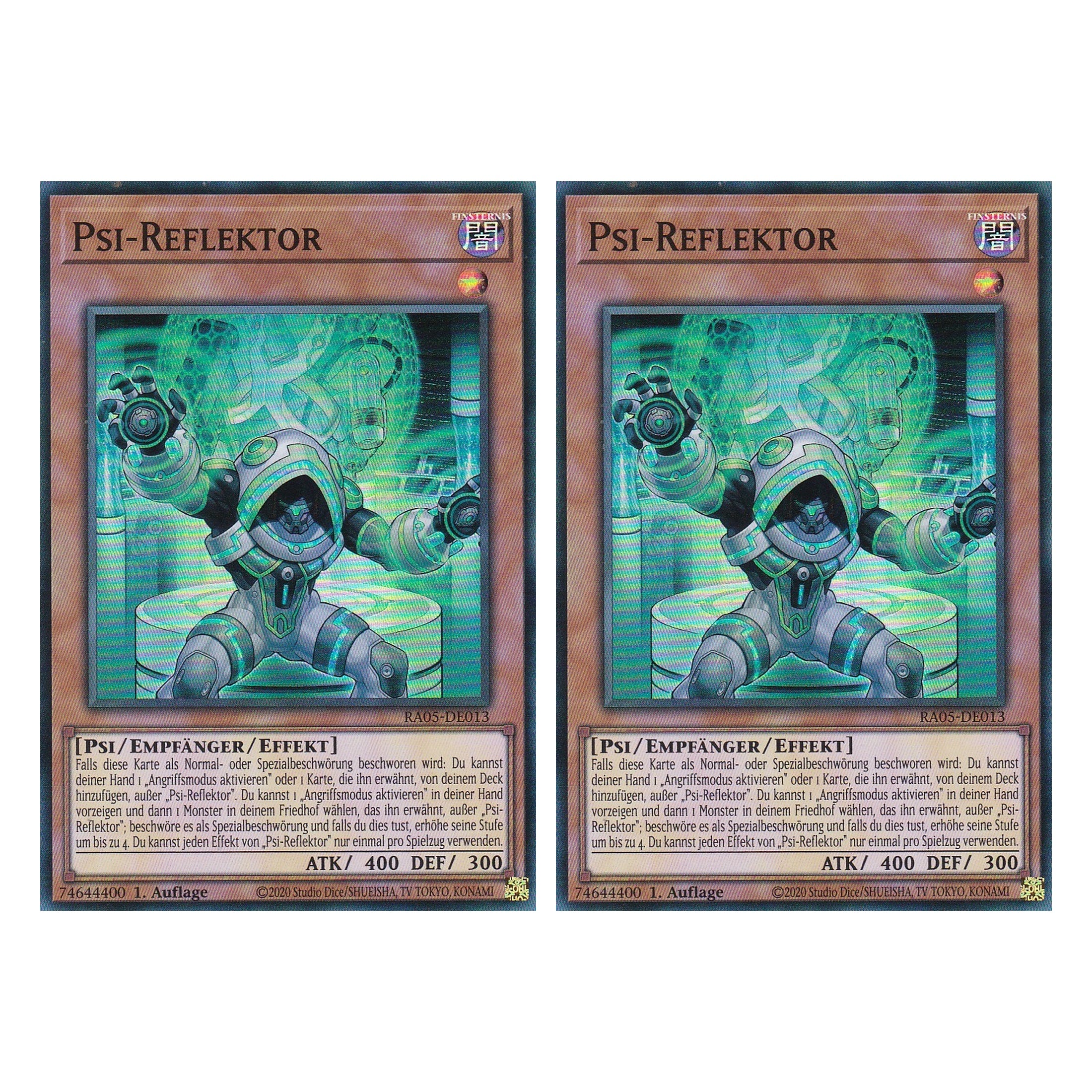 Psi-Reflektor - RA05-DE013 - Super Rare - Deutsch - Rarity Collection 5 - Yugioh - Duo Set (2 Stück)