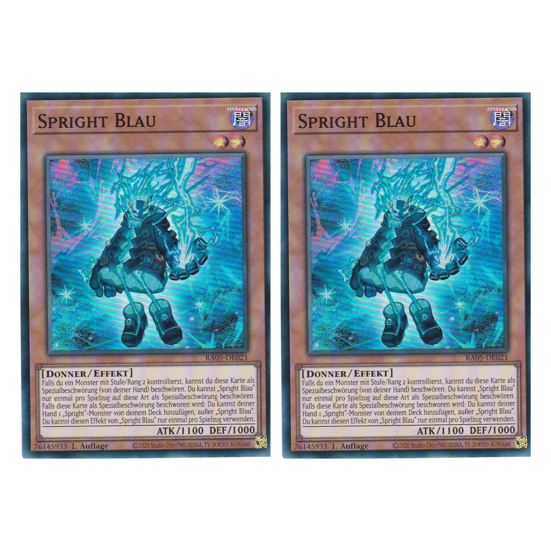 Spright Blau - RA05-DE021 - Super Rare - Deutsch - Rarity Collection 5 - Yugioh - Duo Set (2 Stück)