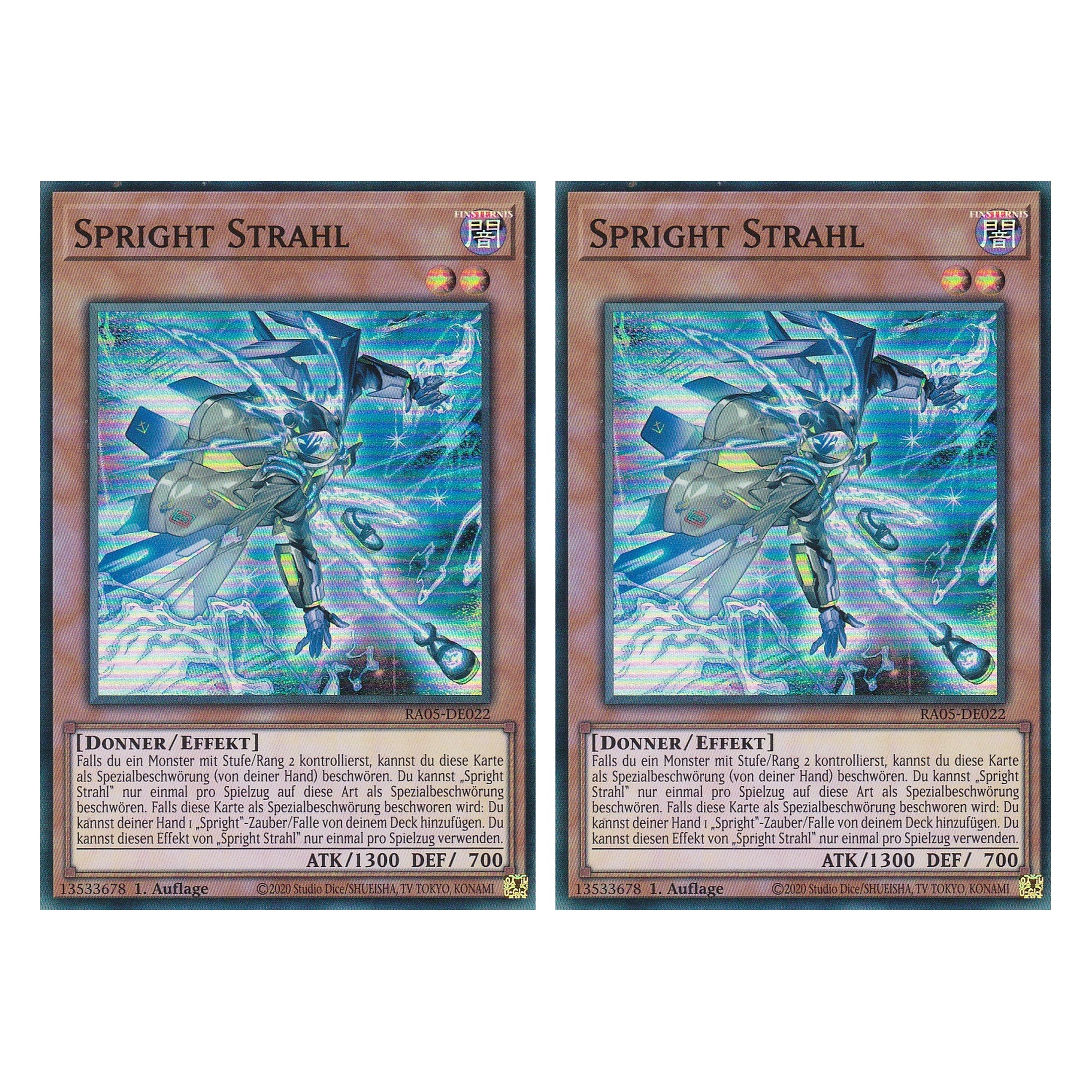 Spright Strahl - RA05-DE022 - Super Rare - Deutsch - Rarity Collection 5 - Yugioh - Duo Set (2 Stück)