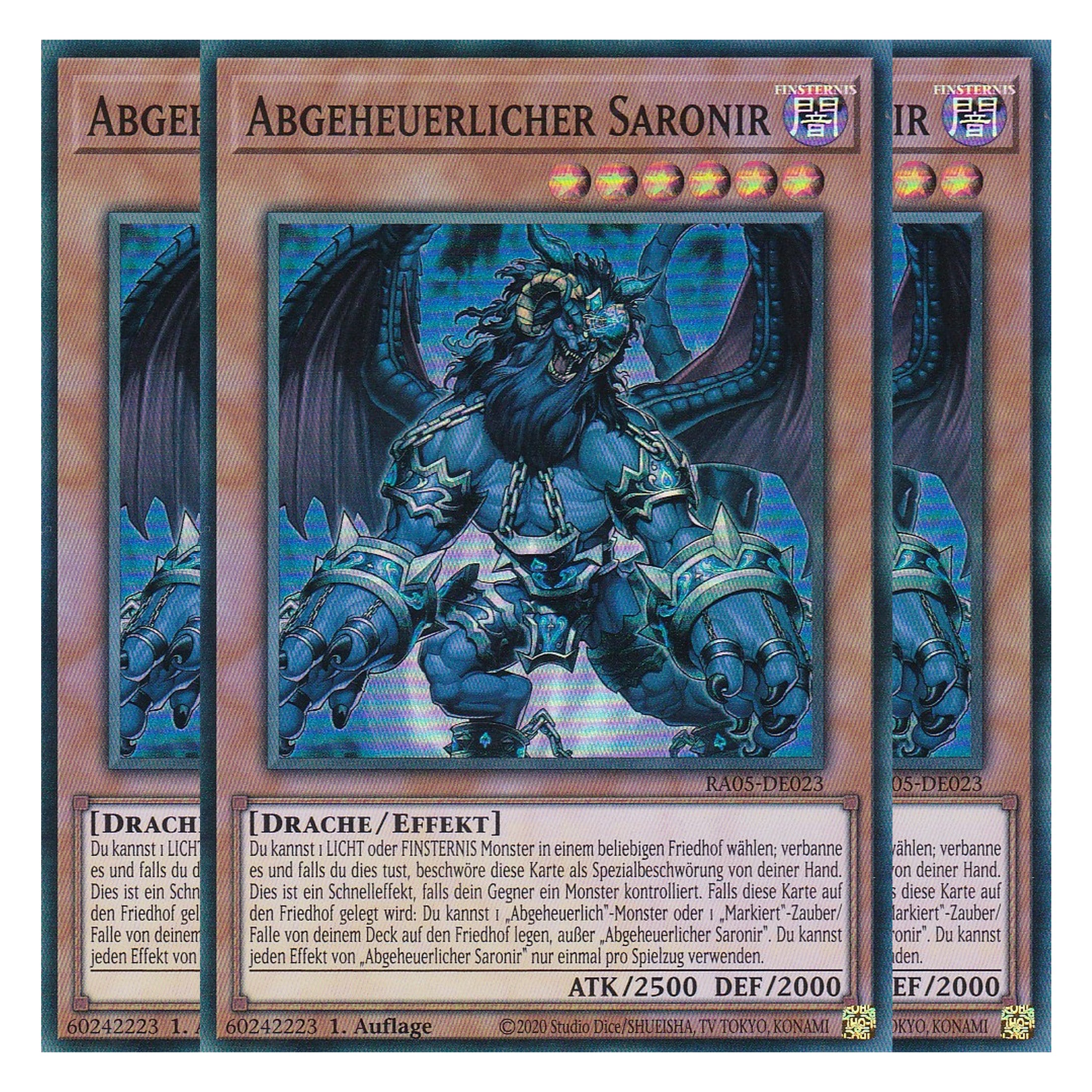 Abgeheuerlicher Saronir - RA05-DE023 - Super Rare - Deutsch - Rarity Collection 5 - Yugioh - Playset (3 Kopien)