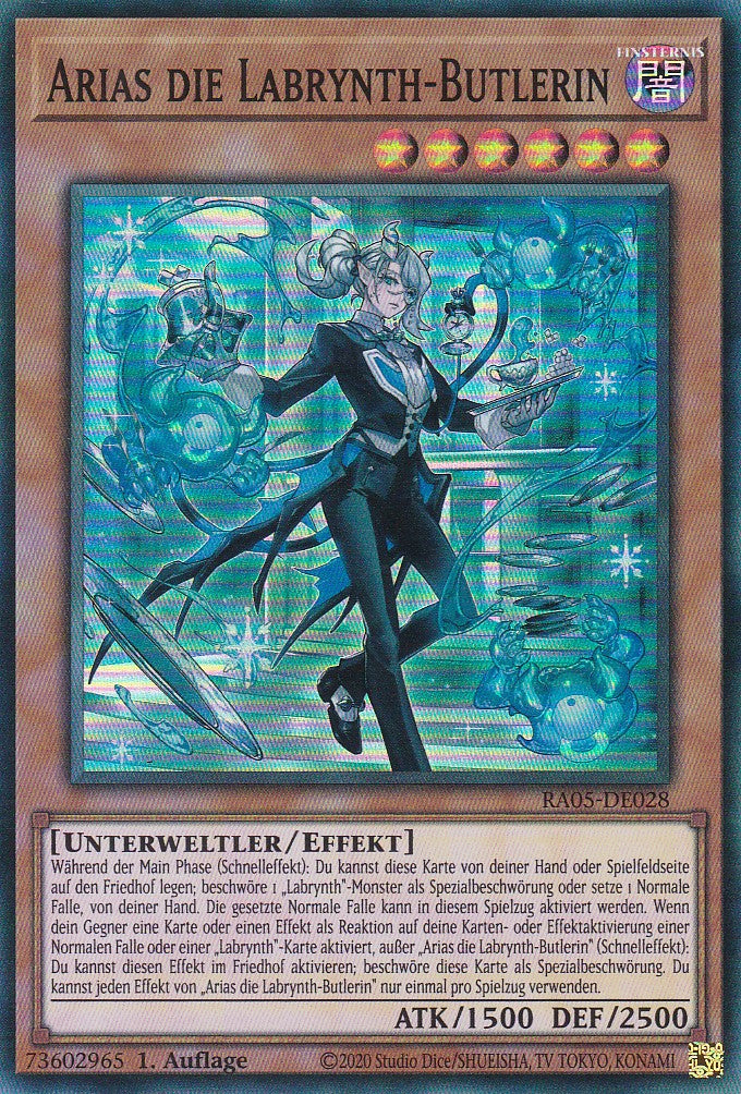 Arias die Labrynth-Butlerin - RA05-DE028 - Super Rare - Deutsch - Rarity Collection 5 - Yugioh