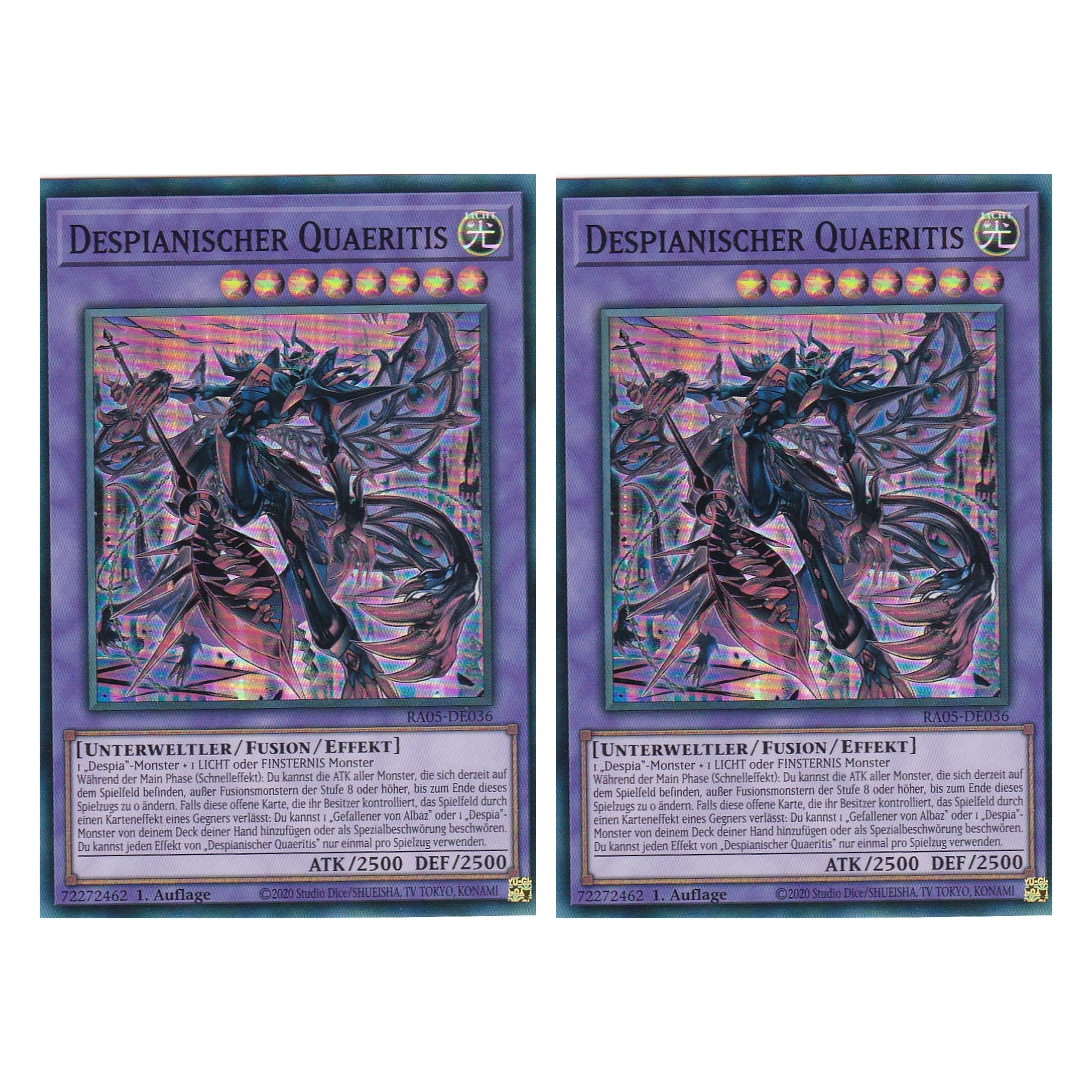 Despianischer Quaeritis - RA05-DE036 - Super Rare - Deutsch - Rarity Collection 5 - Yugioh - Duo Set (2 Stück)