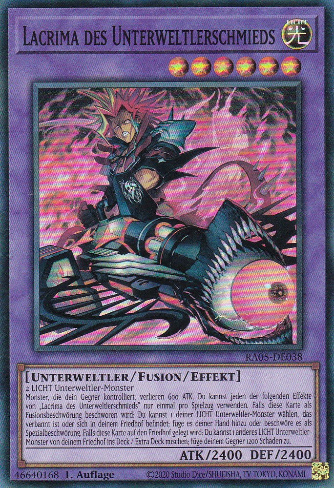 Lacrima des Unterweltlerschmieds - RA05-DE038 - Super Rare - Deutsch - Rarity Collection 5 - Yugioh