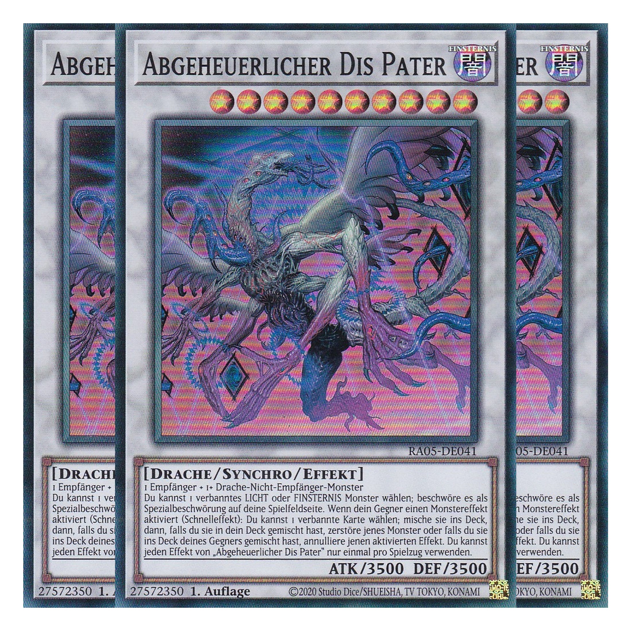Abgeheuerlicher Dis Pater - RA05-DE041 - Super Rare - Deutsch - Rarity Collection 5 - Yugioh - Playset (3 Kopien)