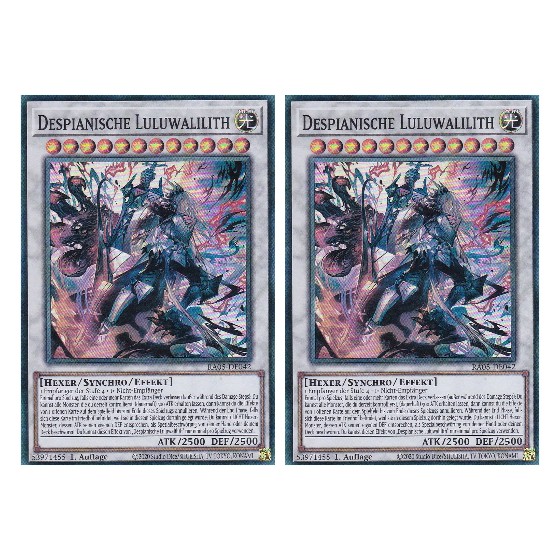 Despianische Luluwalilith - RA05-DE042 - Super Rare - Deutsch - Rarity Collection 5 - Yugioh - Duo Set (2 Stück)
