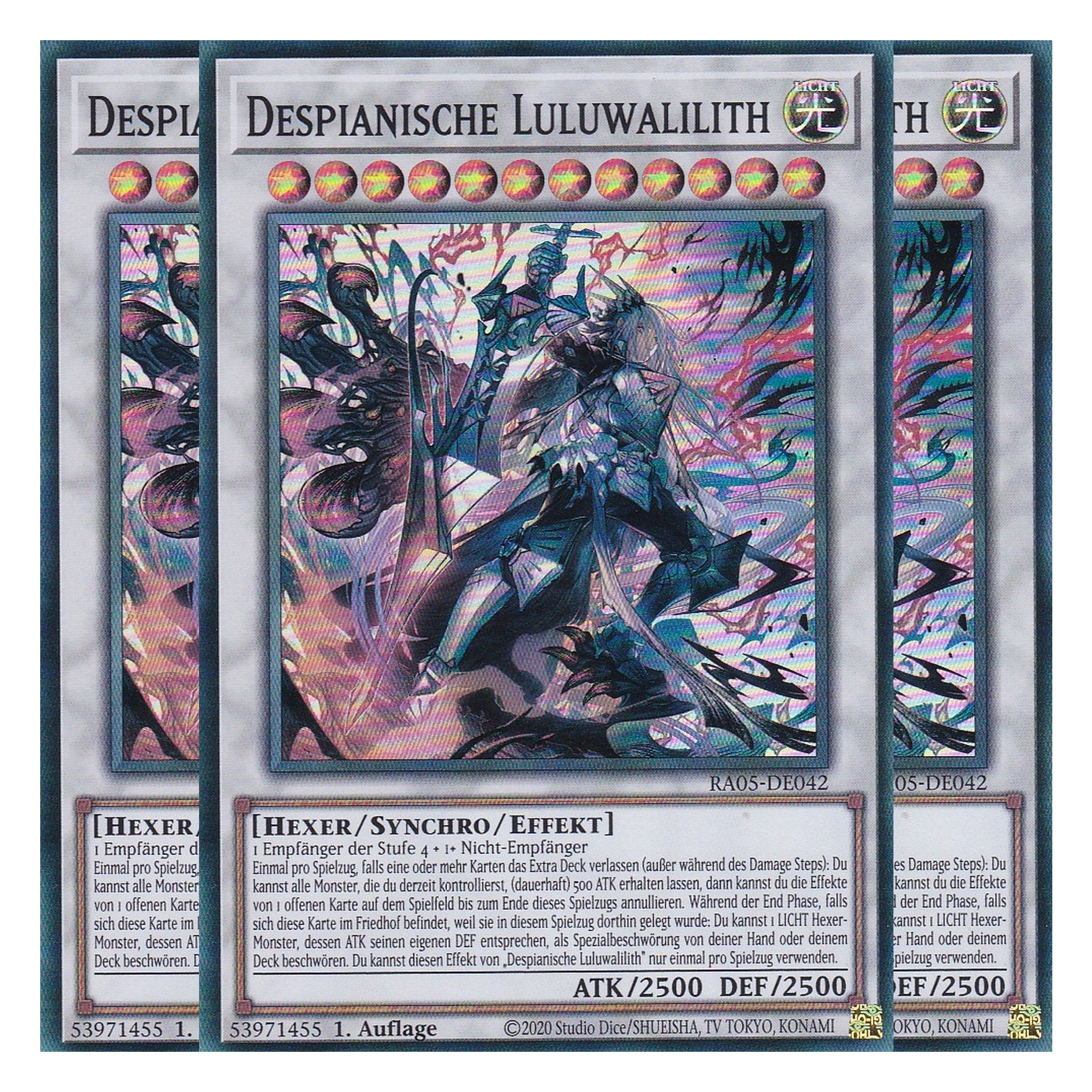 Despianische Luluwalilith - RA05-DE042 - Super Rare - Deutsch - Rarity Collection 5 - Yugioh - Playset (3 Kopien)