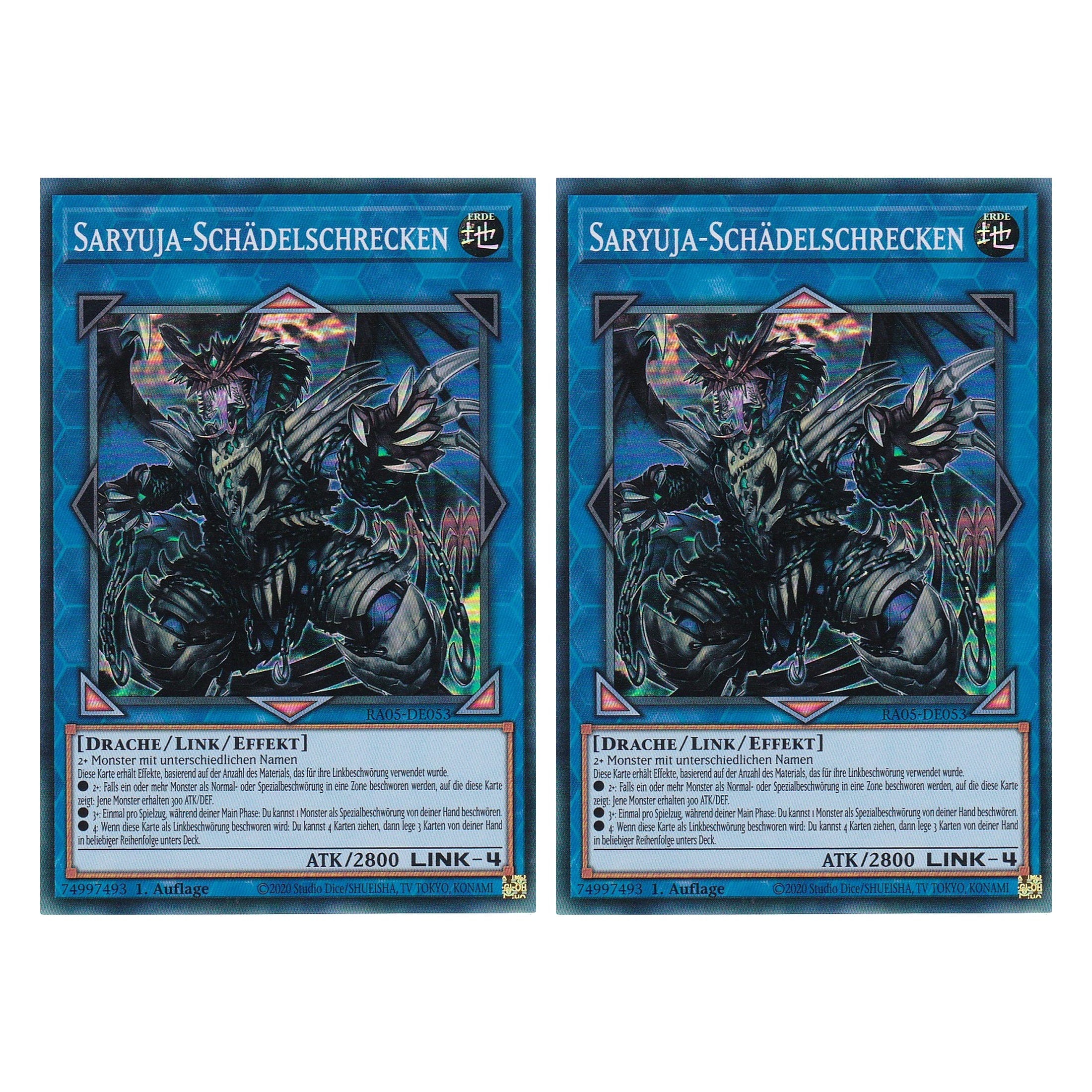 Saryuja-Schädelschrecken - RA05-DE053 - Super Rare - Deutsch - Rarity Collection 5 - Yugioh - Duo Set (2 Stück)