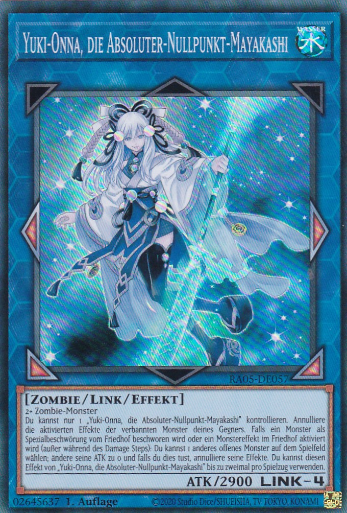 Yuki-Onna, die Absoluter-Nullpunkt-Mayakashi - RA05-DE057 - Super Rare - Deutsch - Rarity Collection 5 - Yugioh