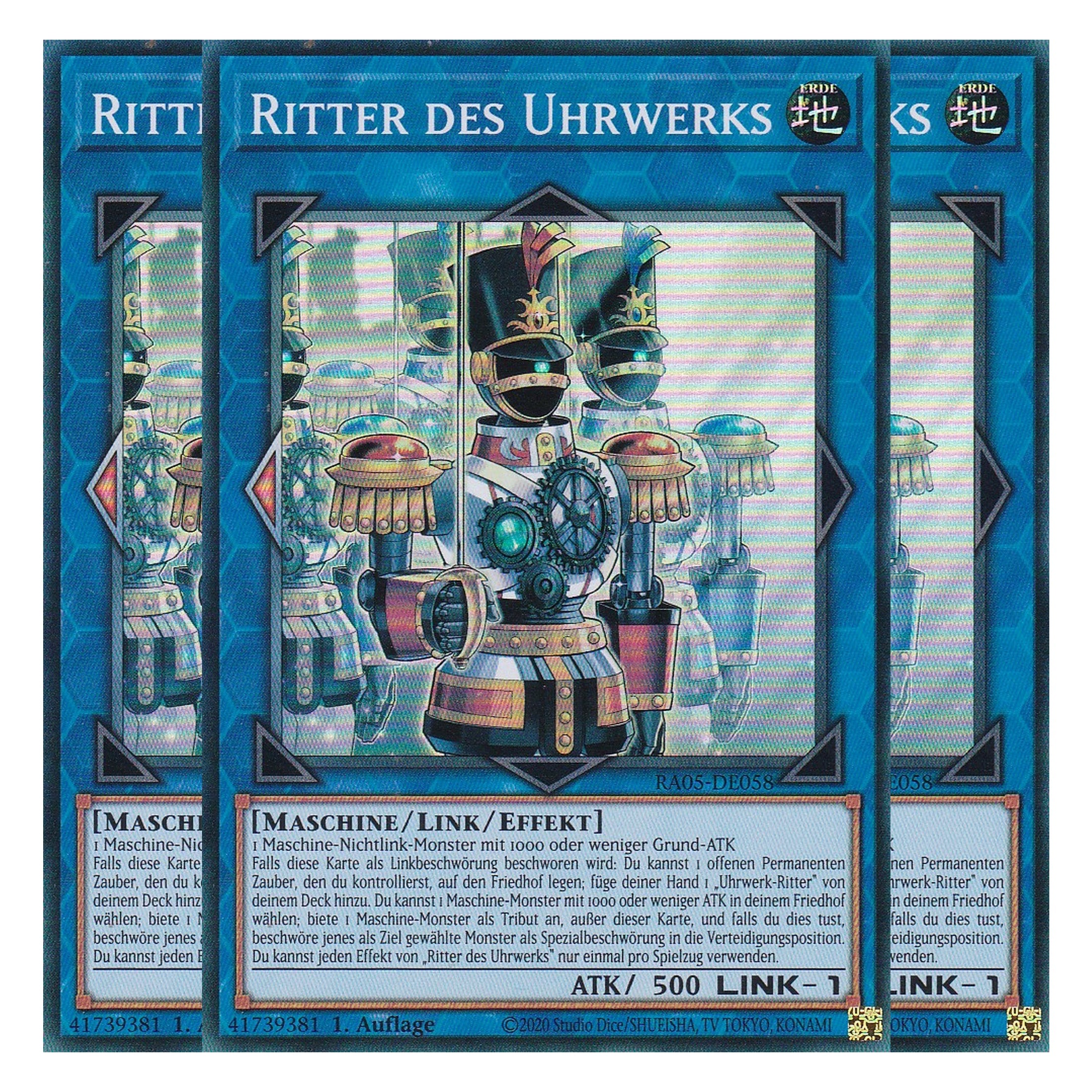 Ritter des Uhrwerks - RA05-DE058 - Super Rare - Deutsch - Rarity Collection 5 - Yugioh - Playset (3 Kopien)