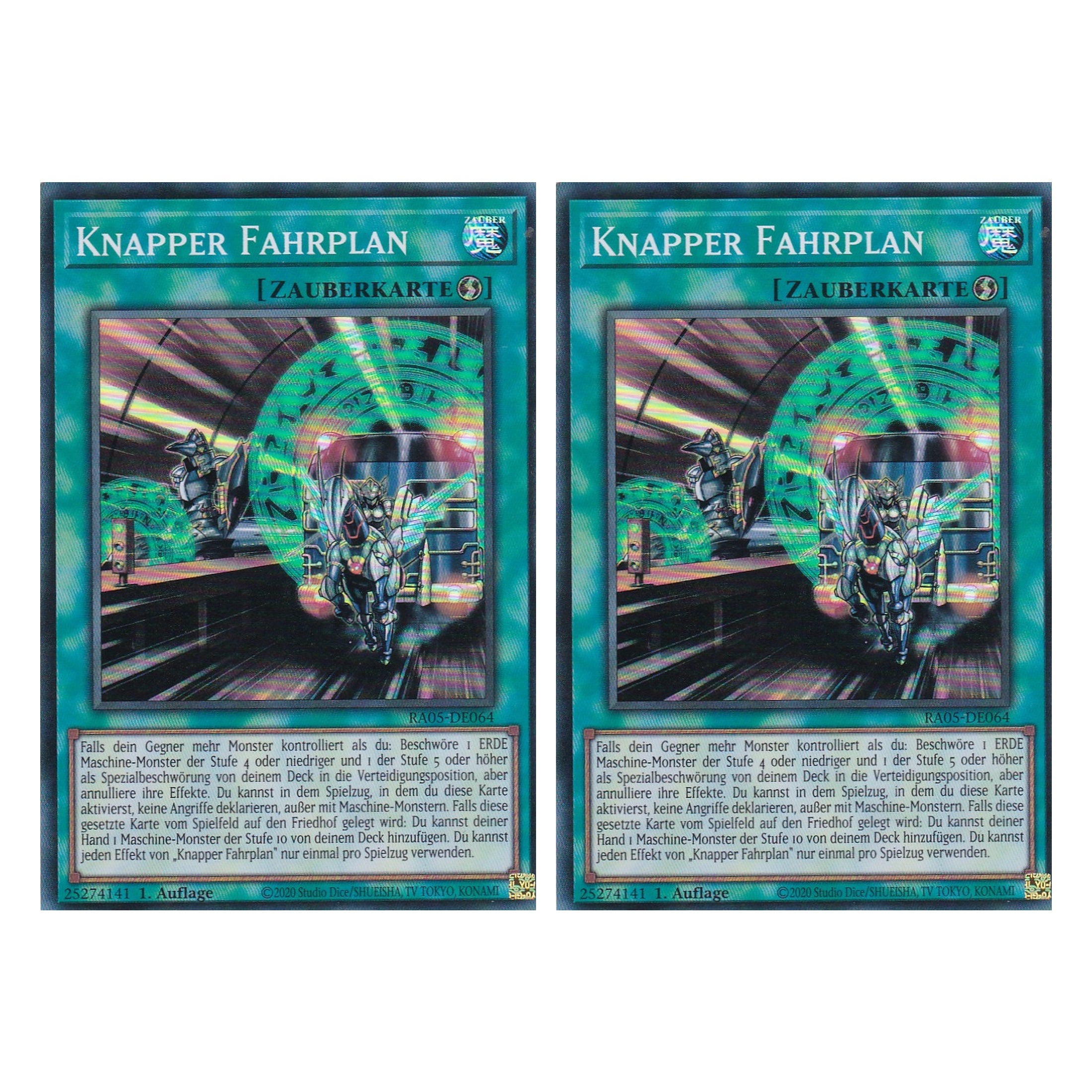 Knapper Fahrplan - RA05-DE064 - Super Rare - Deutsch - Rarity Collection 5 - Yugioh - Duo Set (2 Stück)