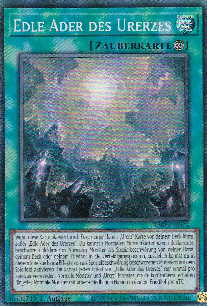 Edle Ader des Urerzes - RA05-DE072 - Super Rare - Deutsch - Rarity Collection 5 - Yugioh