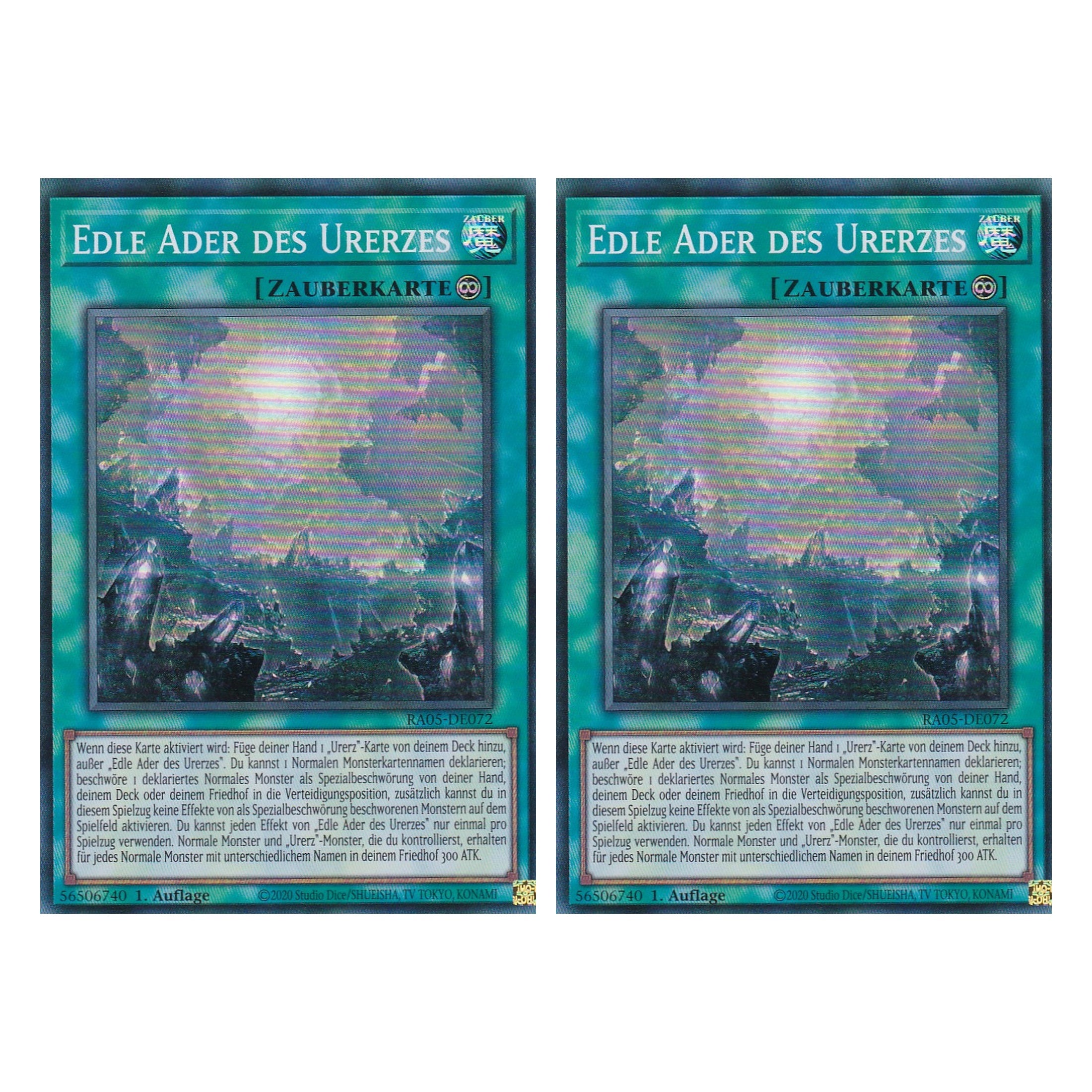 Edle Ader des Urerzes - RA05-DE072 - Super Rare - Deutsch - Rarity Collection 5 - Yugioh - Duo Set (2 Stück)
