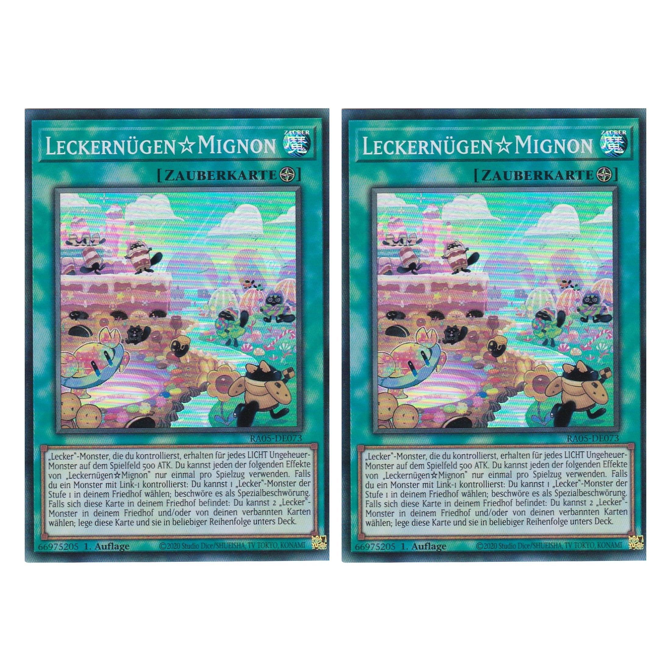 Leckernügen☆Mignon - RA05-DE073 - Super Rare - Deutsch - Rarity Collection 5 - Yugioh - Duo Set (2 Stück)