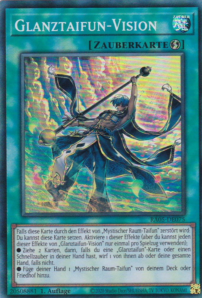Glanztaifun-Vision - RA05-DE075 - Super Rare - Deutsch - Rarity Collection 5 - Yugioh