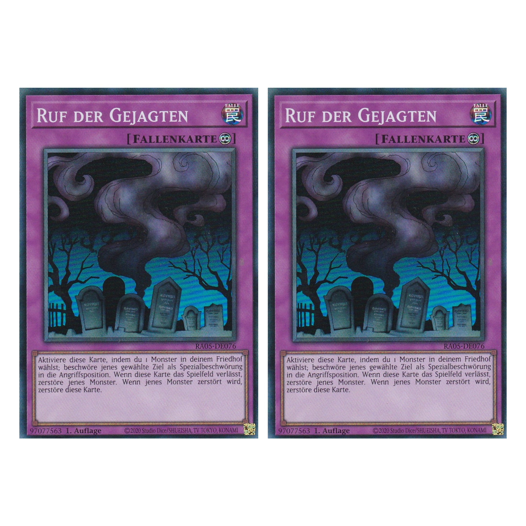 Ruf der Gejagten - RA05-DE076 - Super Rare - Deutsch - Rarity Collection 5 - Yugioh - Duo Set (2 Stück)