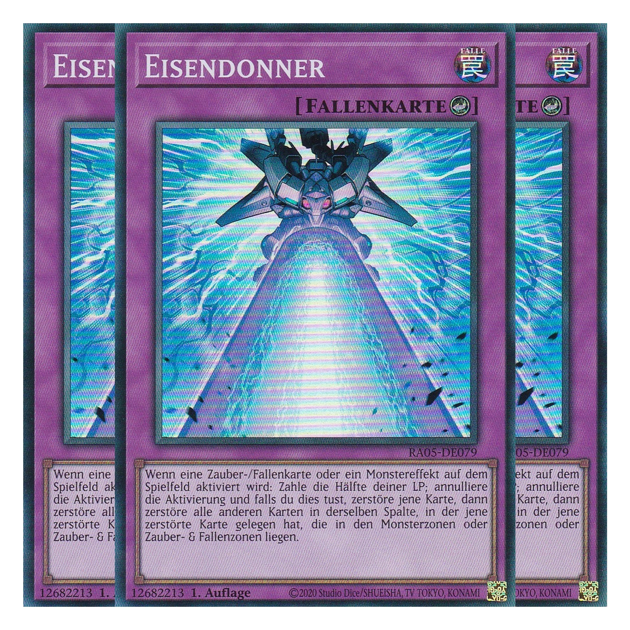 Eisendonner - RA05-DE079 - Super Rare - Deutsch - Rarity Collection 5 - Yugioh - Playset (3 Kopien)