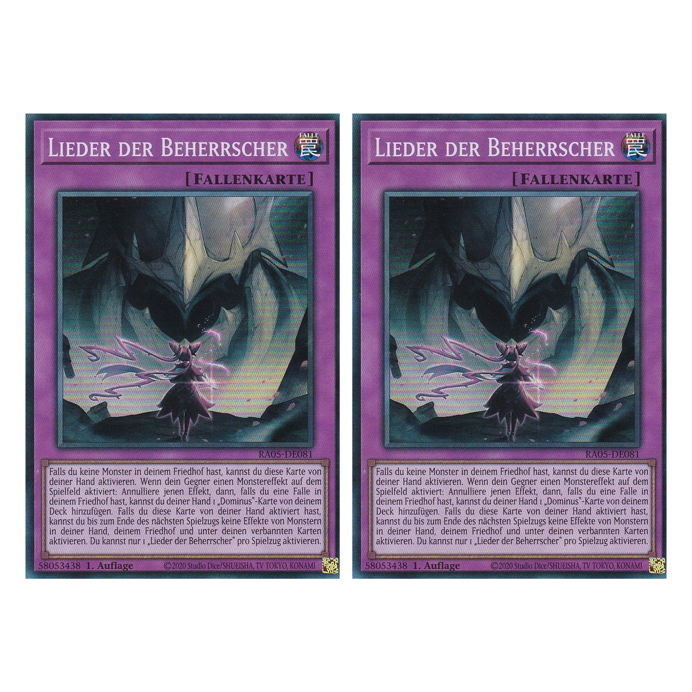Lieder der Beherrscher - RA05-DE081 - Super Rare - Deutsch - Rarity Collection 5 - Yugioh - Duo Set (2 Stück)