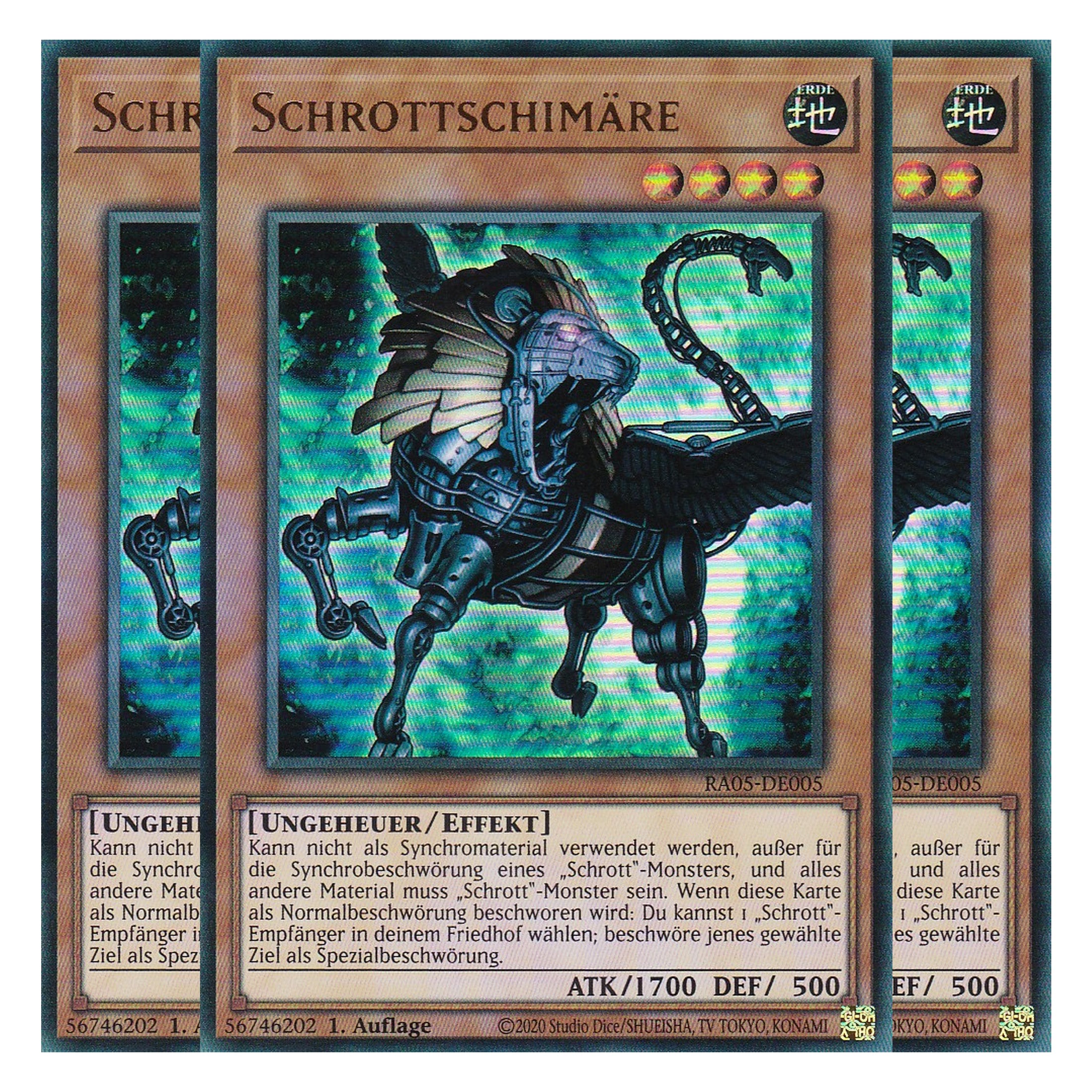 Schrottschimäre - RA05-DE005 - Ultra Rare - Deutsch - Rarity Collection 5 - Yugioh - Playset (3 Kopien)