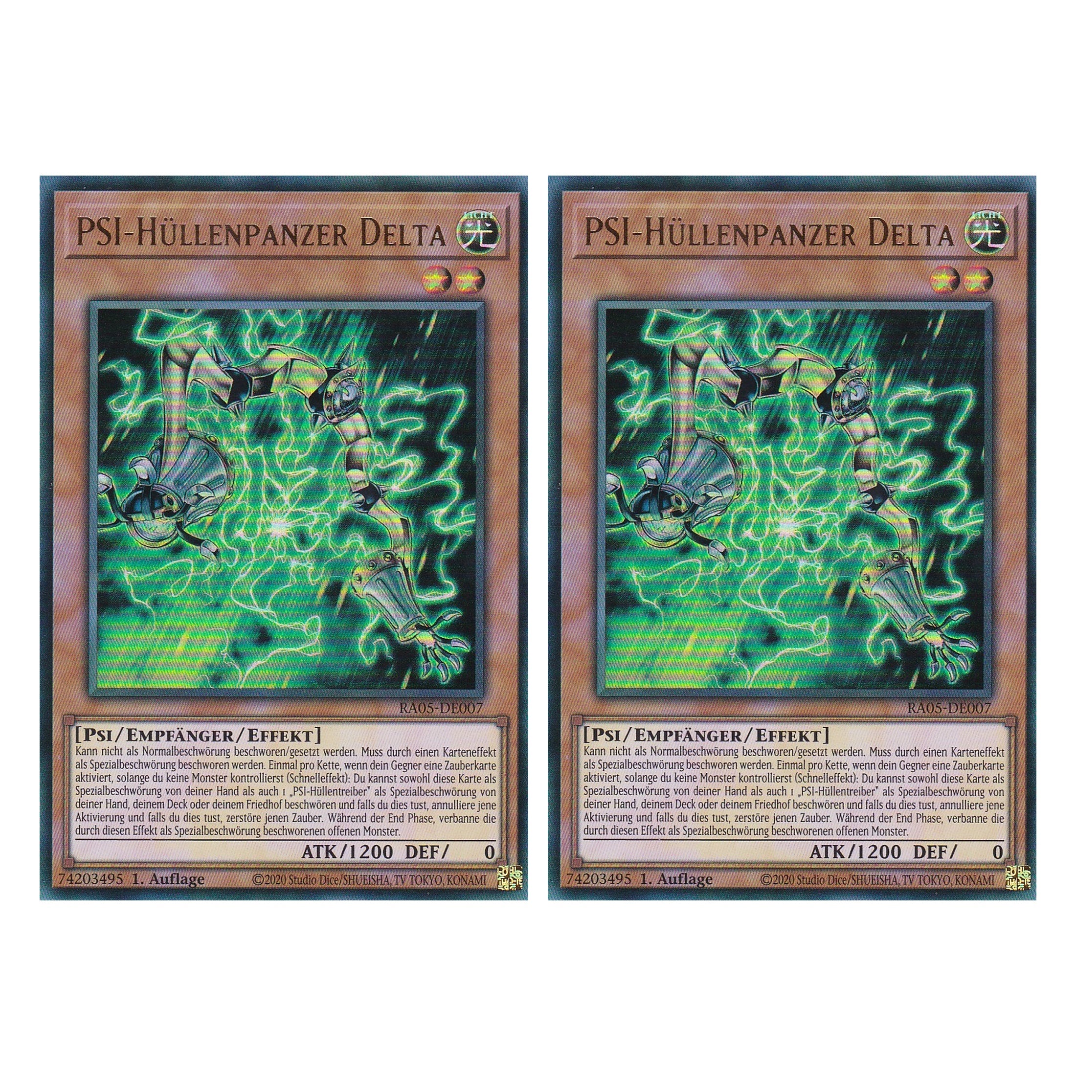 PSI-Hüllenpanzer Delta - RA05-DE007 - Ultra Rare - Deutsch - Rarity Collection 5 - Yugioh - Duo Set (2 Stück)