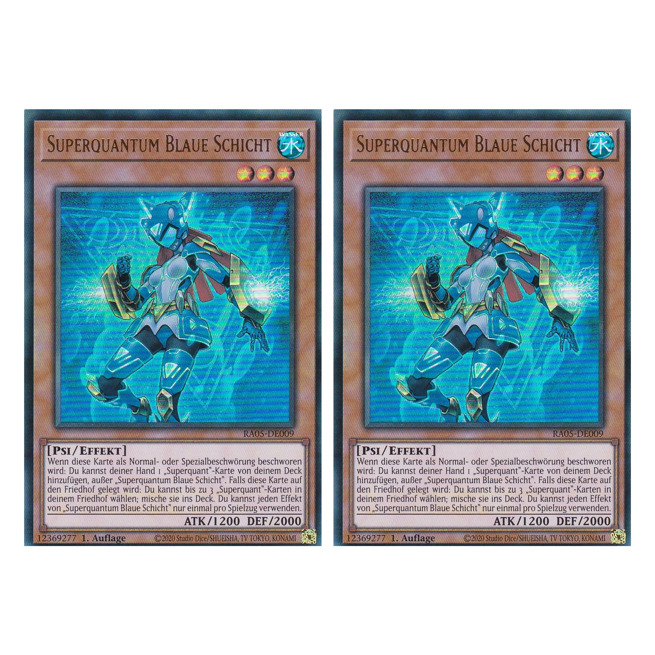 Superquantum Blaue Schicht - RA05-DE009 - Ultra Rare - Deutsch - Rarity Collection 5 - Yugioh - Duo Set (2 Stück)