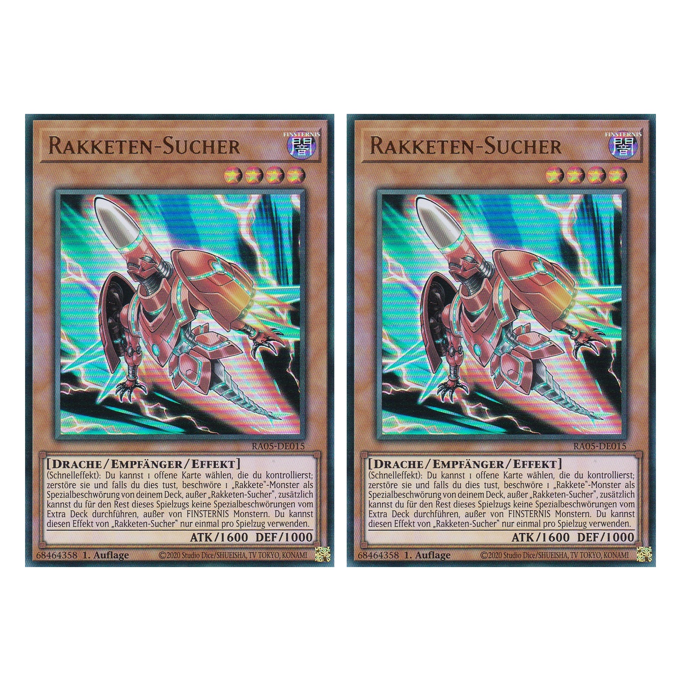 Rakketen-Sucher - RA05-DE015 - Ultra Rare - Deutsch - Rarity Collection 5 - Yugioh - Duo Set (2 Stück)