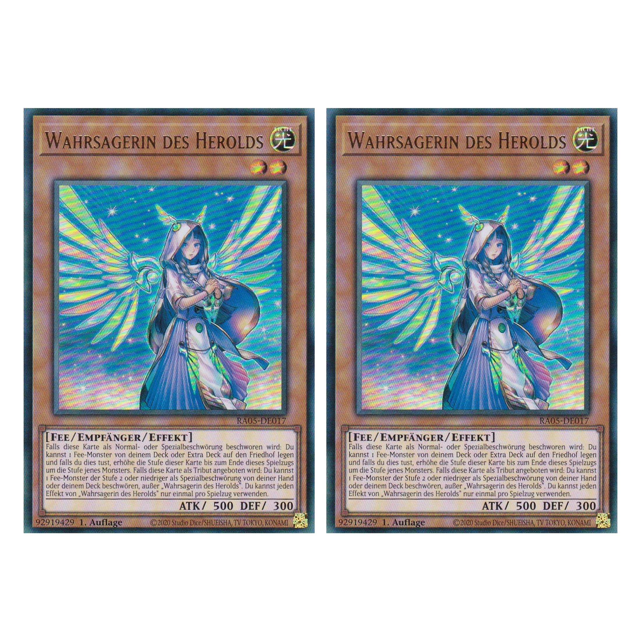 Wahrsagerin des Herolds - RA05-DE017 - Ultra Rare - Deutsch - Rarity Collection 5 - Yugioh - Duo Set (2 Stück)