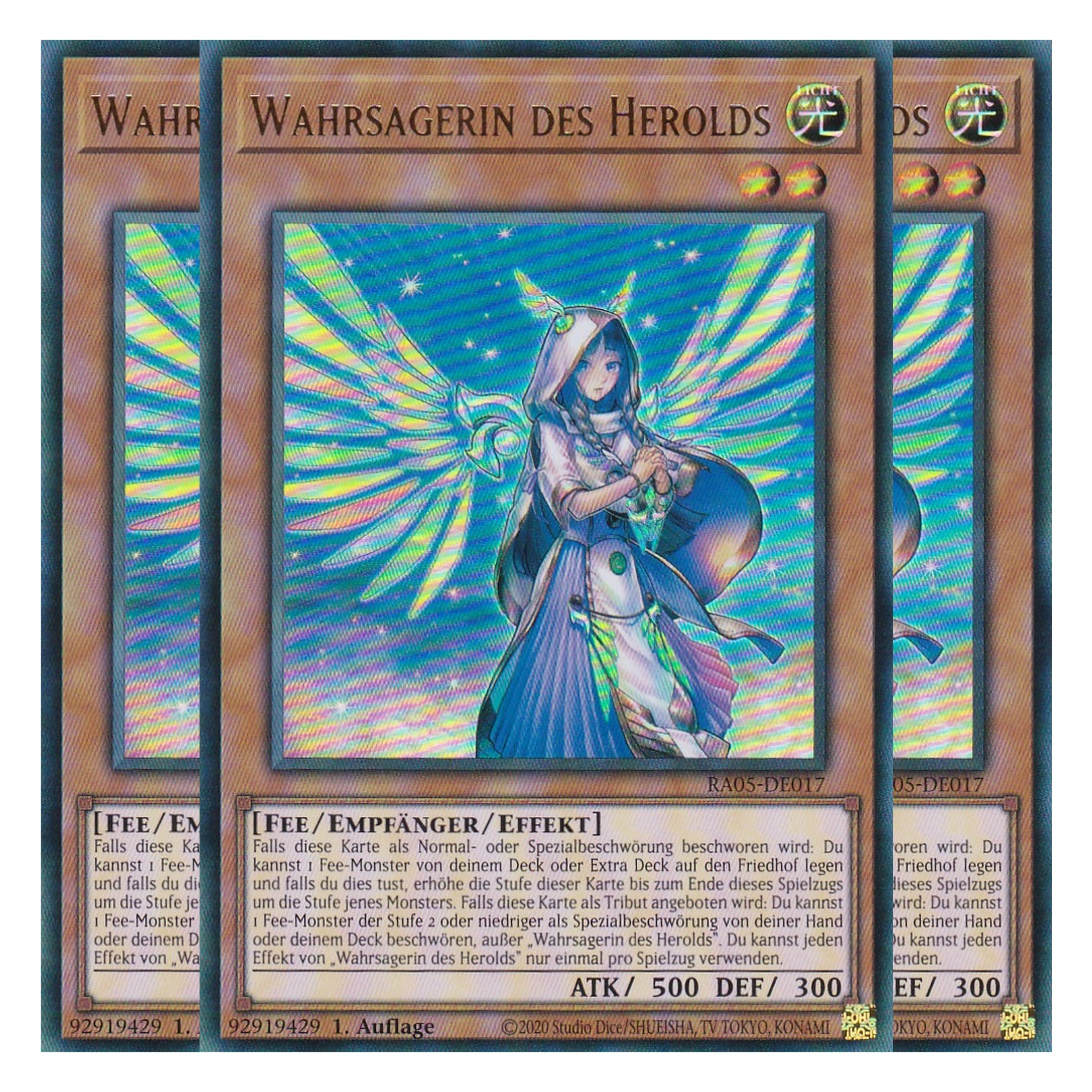 Wahrsagerin des Herolds - RA05-DE017 - Ultra Rare - Deutsch - Rarity Collection 5 - Yugioh - Playset (3 Kopien)