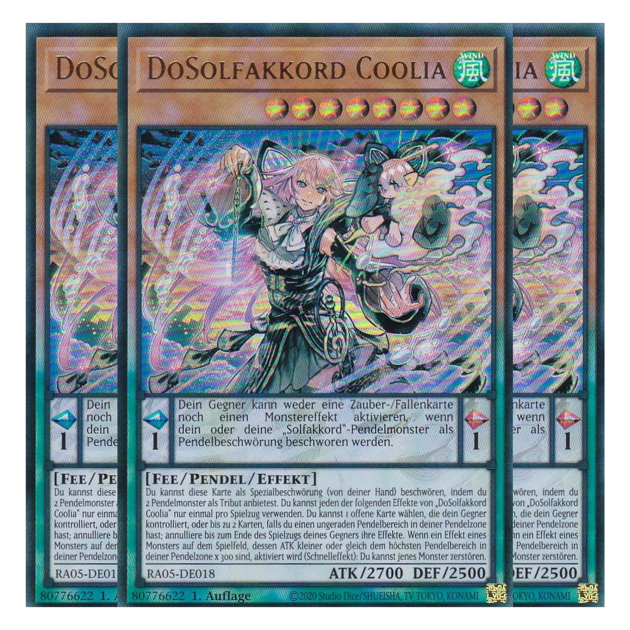 DoSolfakkord Coolia - RA05-DE018 - Ultra Rare - Deutsch - Rarity Collection 5 - Yugioh - Playset (3 Kopien)