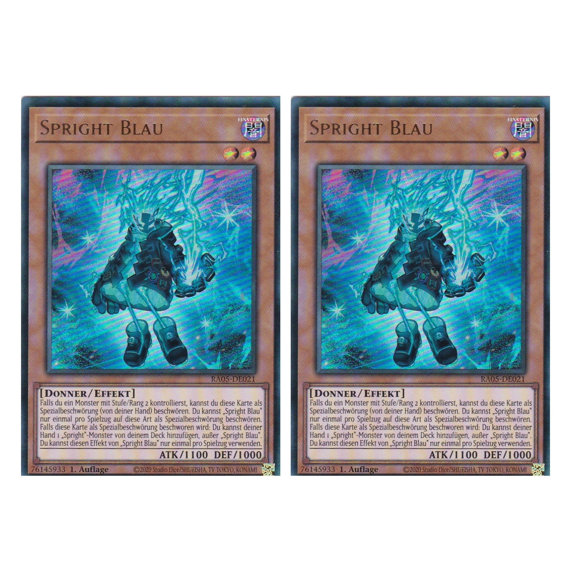 Spright Blau - RA05-DE021 - Ultra Rare - Deutsch - Rarity Collection 5 - Yugioh - Duo Set (2 Stück)