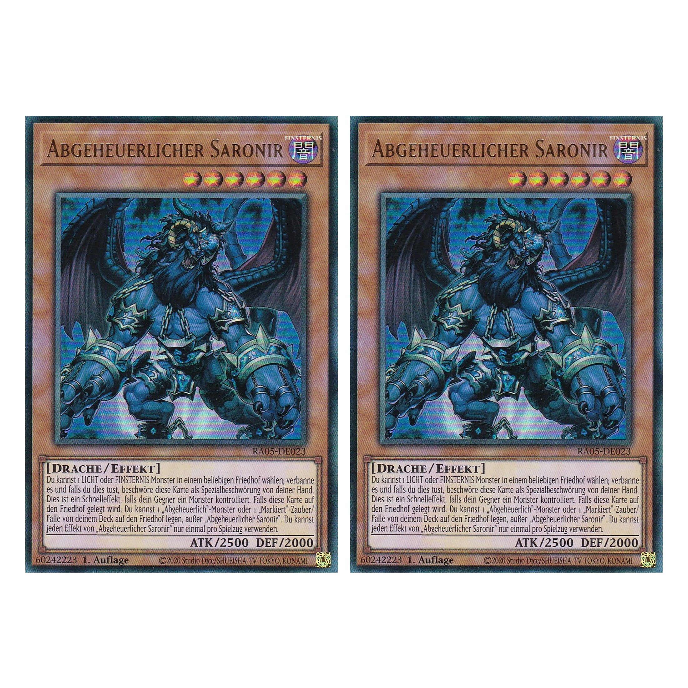 Abgeheuerlicher Saronir - RA05-DE023 - Ultra Rare - Deutsch - Rarity Collection 5 - Yugioh - Duo Set (2 Stück)