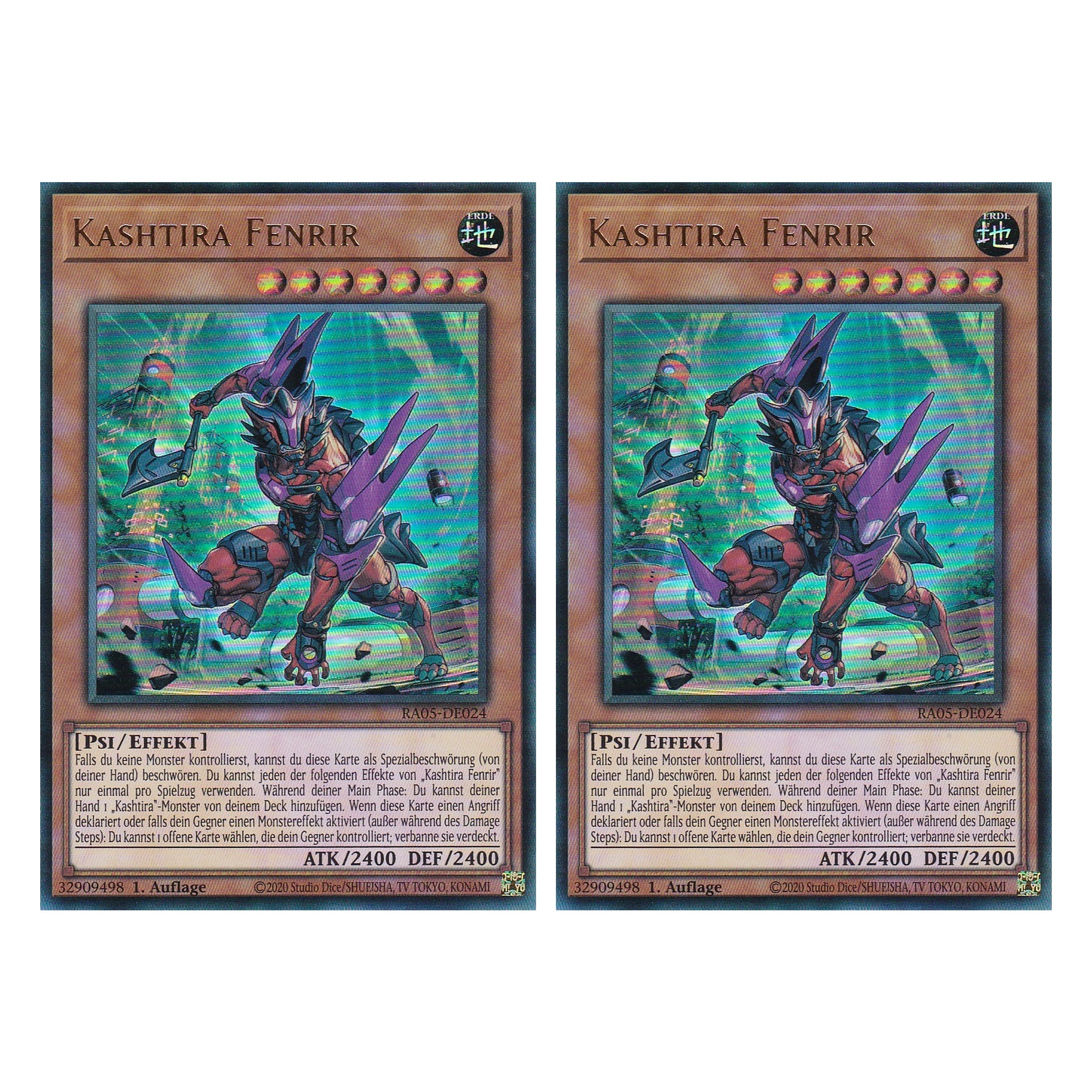 Kashtira Fenrir - RA05-DE024 - Ultra Rare - Deutsch - Rarity Collection 5 - Yugioh - Duo Set (2 Stück)