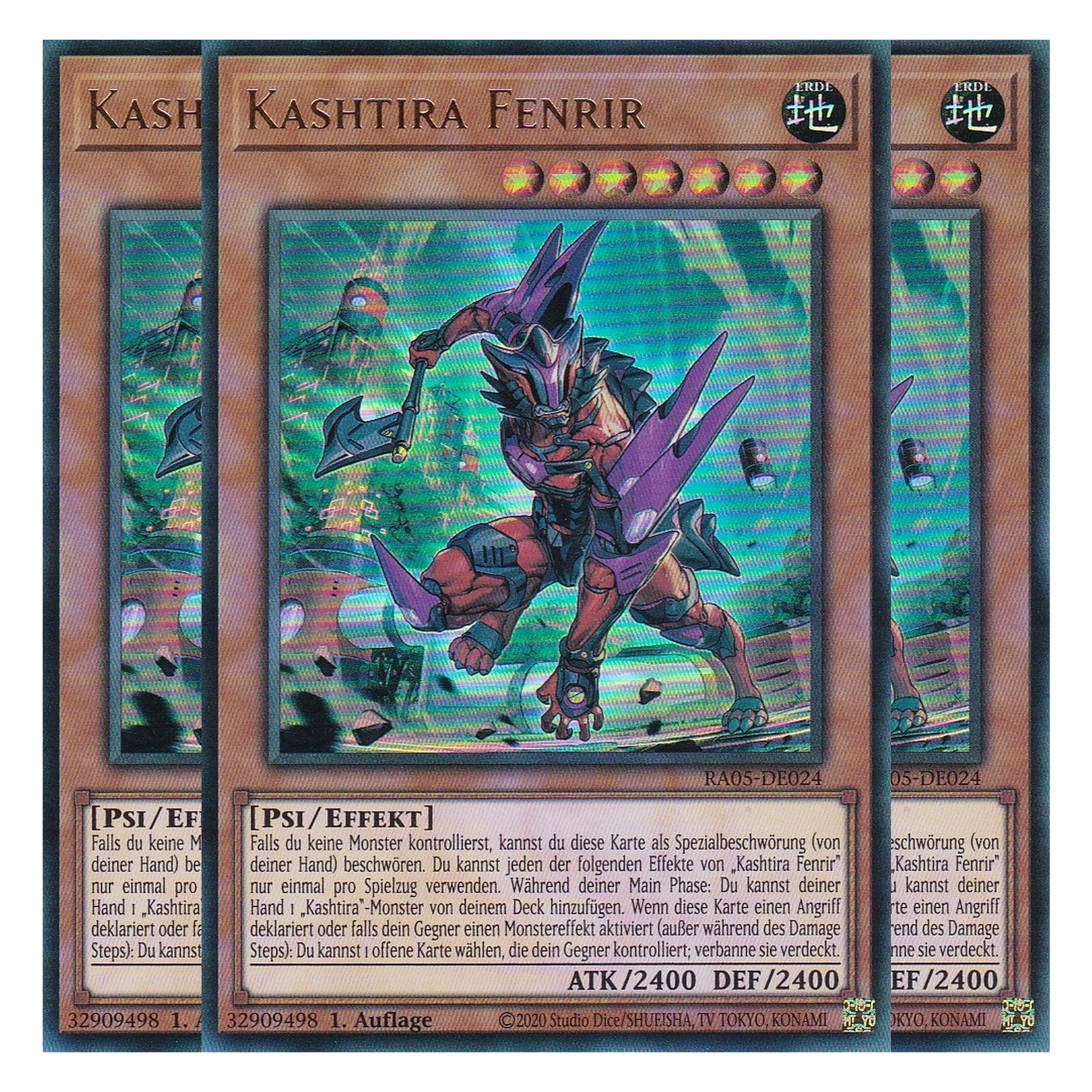 Kashtira Fenrir - RA05-DE024 - Ultra Rare - Deutsch - Rarity Collection 5 - Yugioh - Playset (3 Kopien)