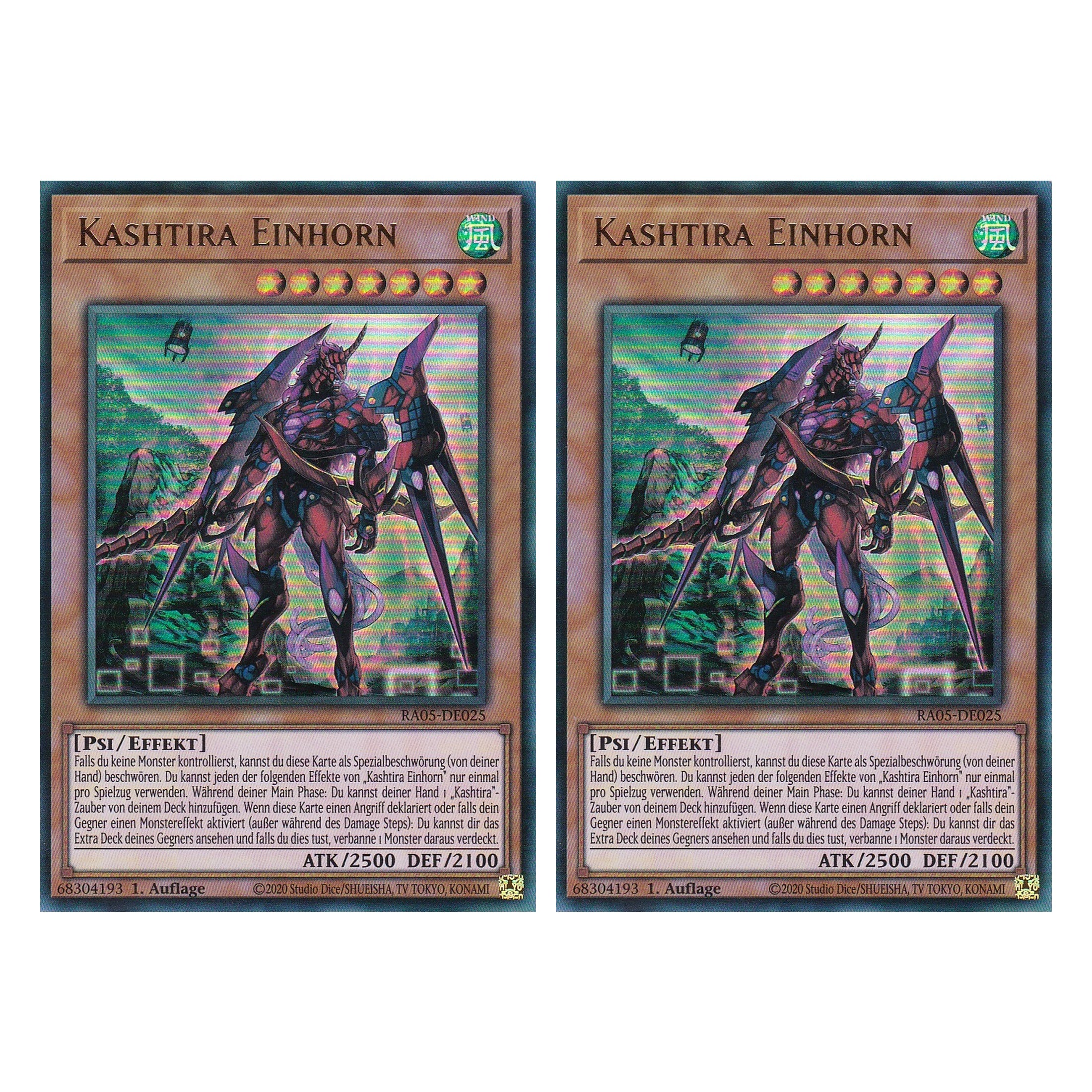 Kashtira Einhorn - RA05-DE025 - Ultra Rare - Deutsch - Rarity Collection 5 - Yugioh - Duo Set (2 Stück)