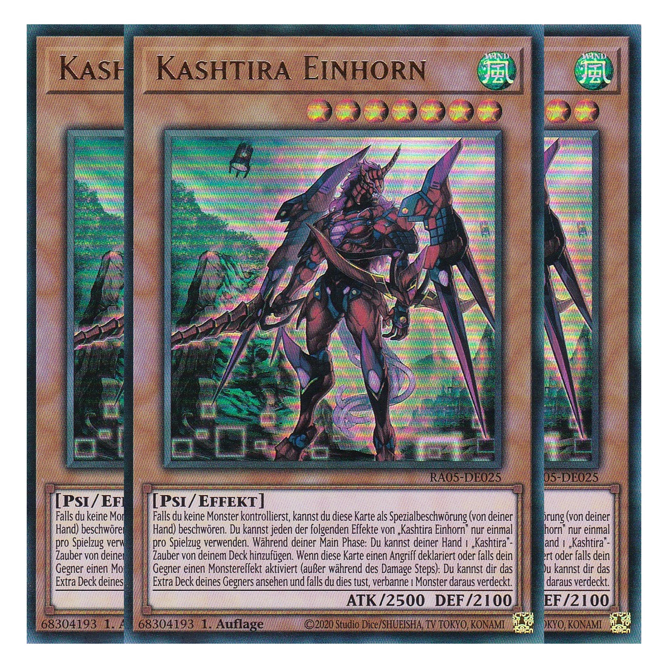 Kashtira Einhorn - RA05-DE025 - Ultra Rare - Deutsch - Rarity Collection 5 - Yugioh - Playset (3 Kopien)