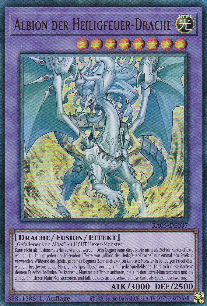 Albion der Heiligfeuer-Drache - RA05-DE037 - Ultra Rare - Deutsch - Rarity Collection 5 - Yugioh